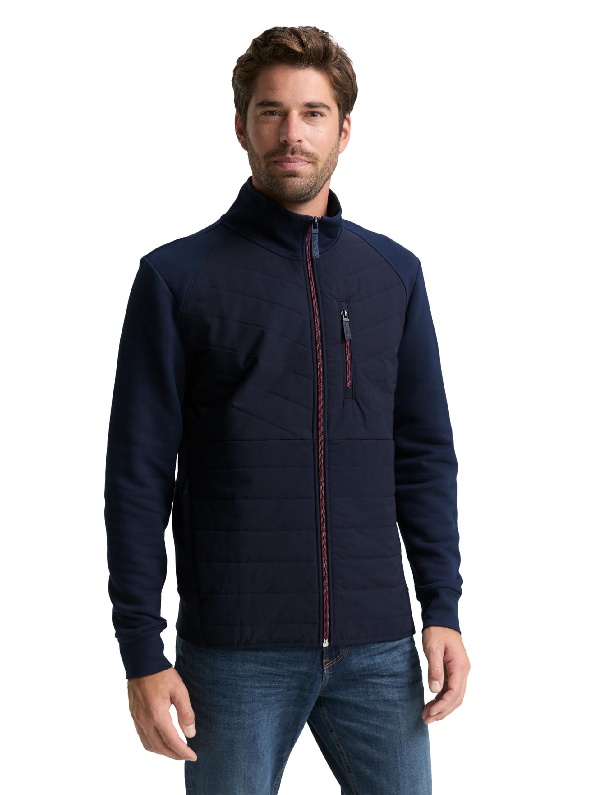 tom-tailor-herren-1047772-hybrid-sweatjacke-steppung image 1