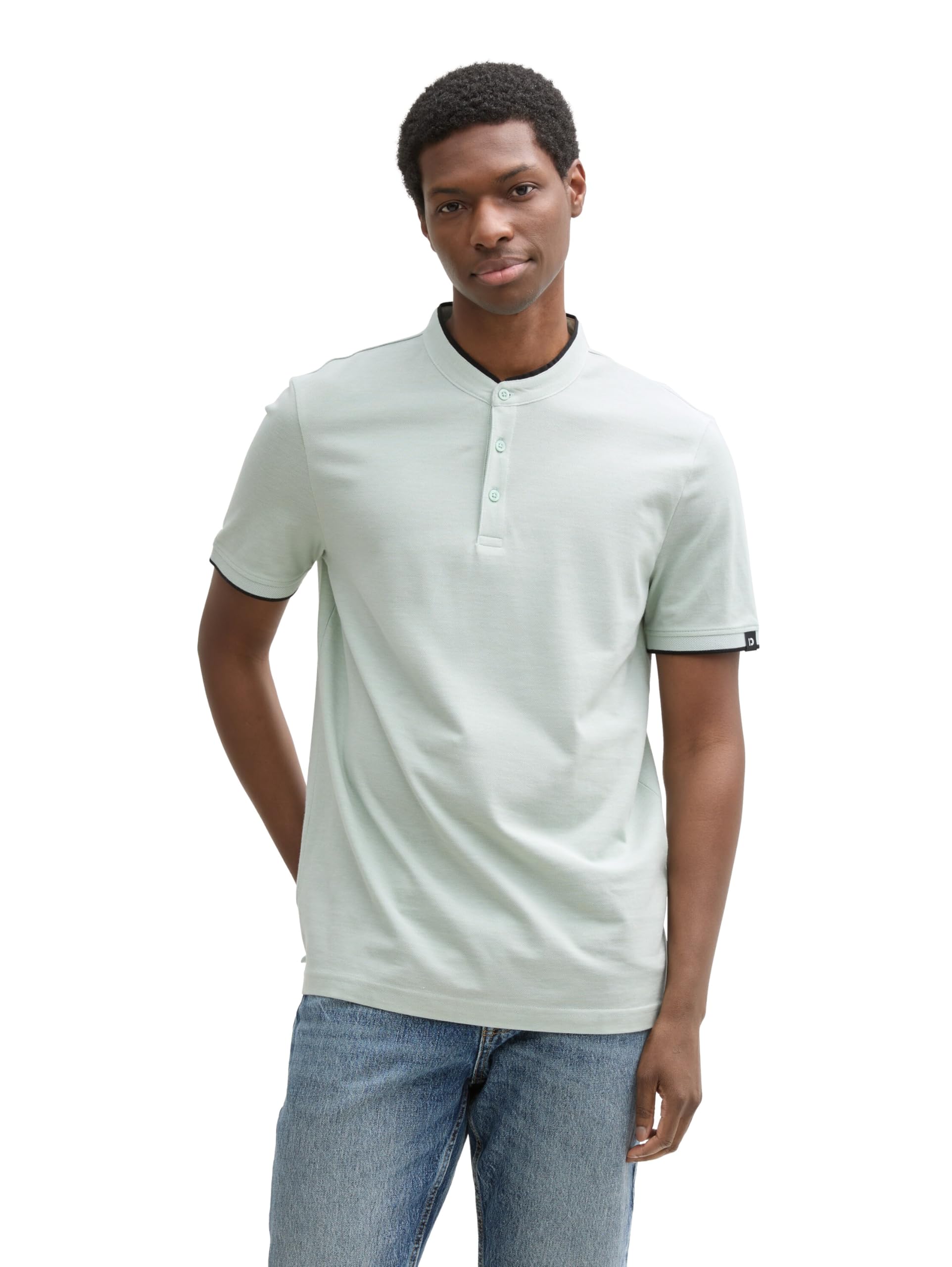 tom-tailor-denim-herren-piqu-poloshirt-mit-stehkragen image 8