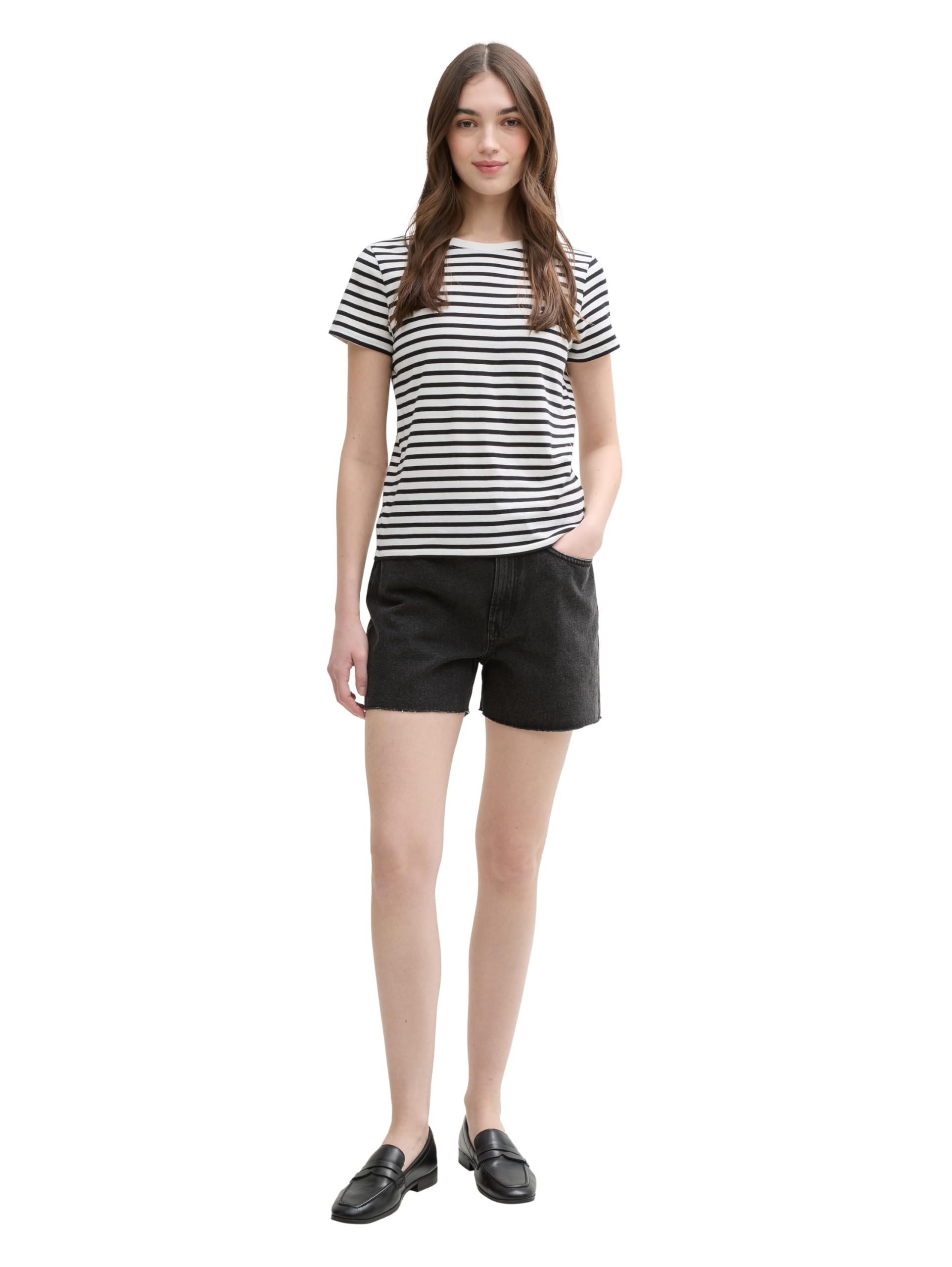 tom-tailor-denim-damen-mom-fit-jeans-shorts-hoher-tragekomfort-1er-pack image 5