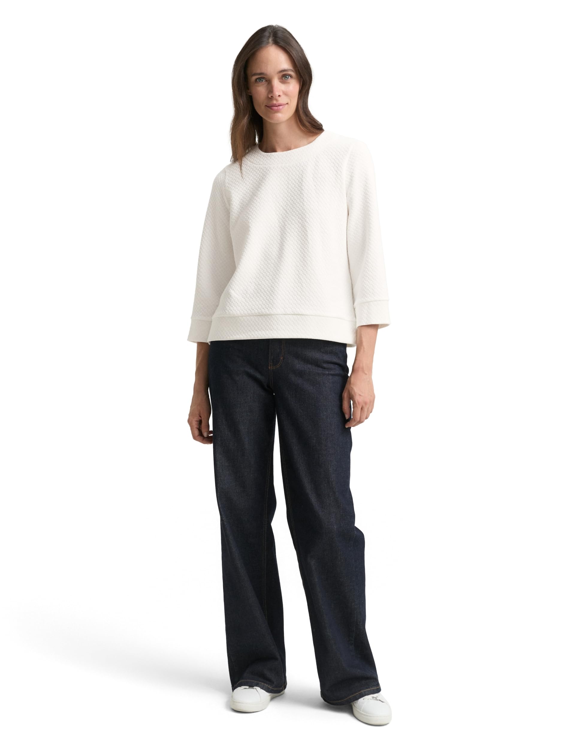 tom-tailor-damen-1049016-boxy-fit-sweatshirt-mit-7-8-arm image 2