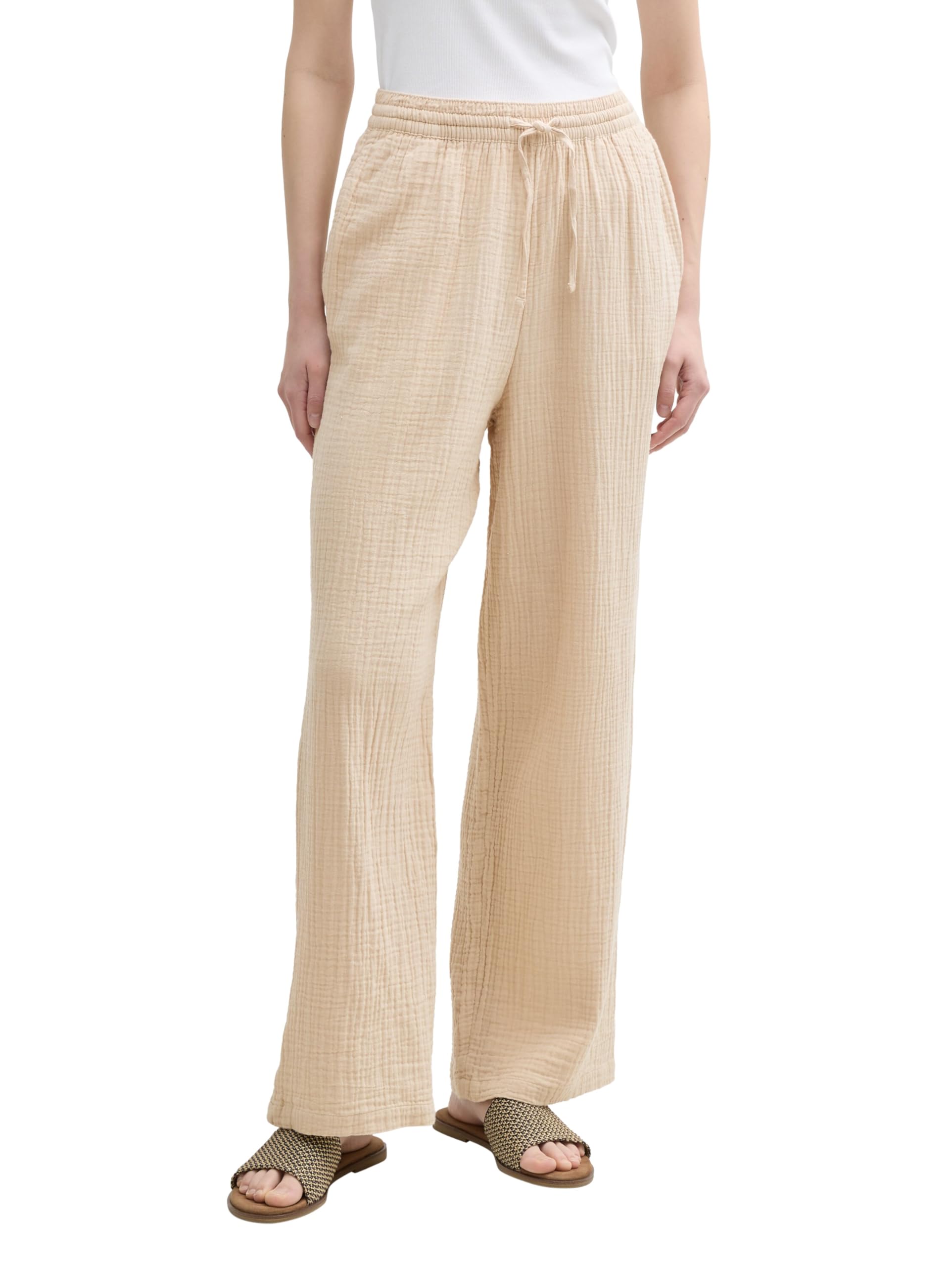 tom-tailor-denim-damen-basic-musselin-straight-hose image 6