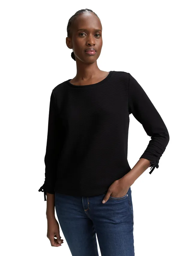 tom-tailor-denim-damen-1047227-sweatshirt-mit-raff-rmeln image 1