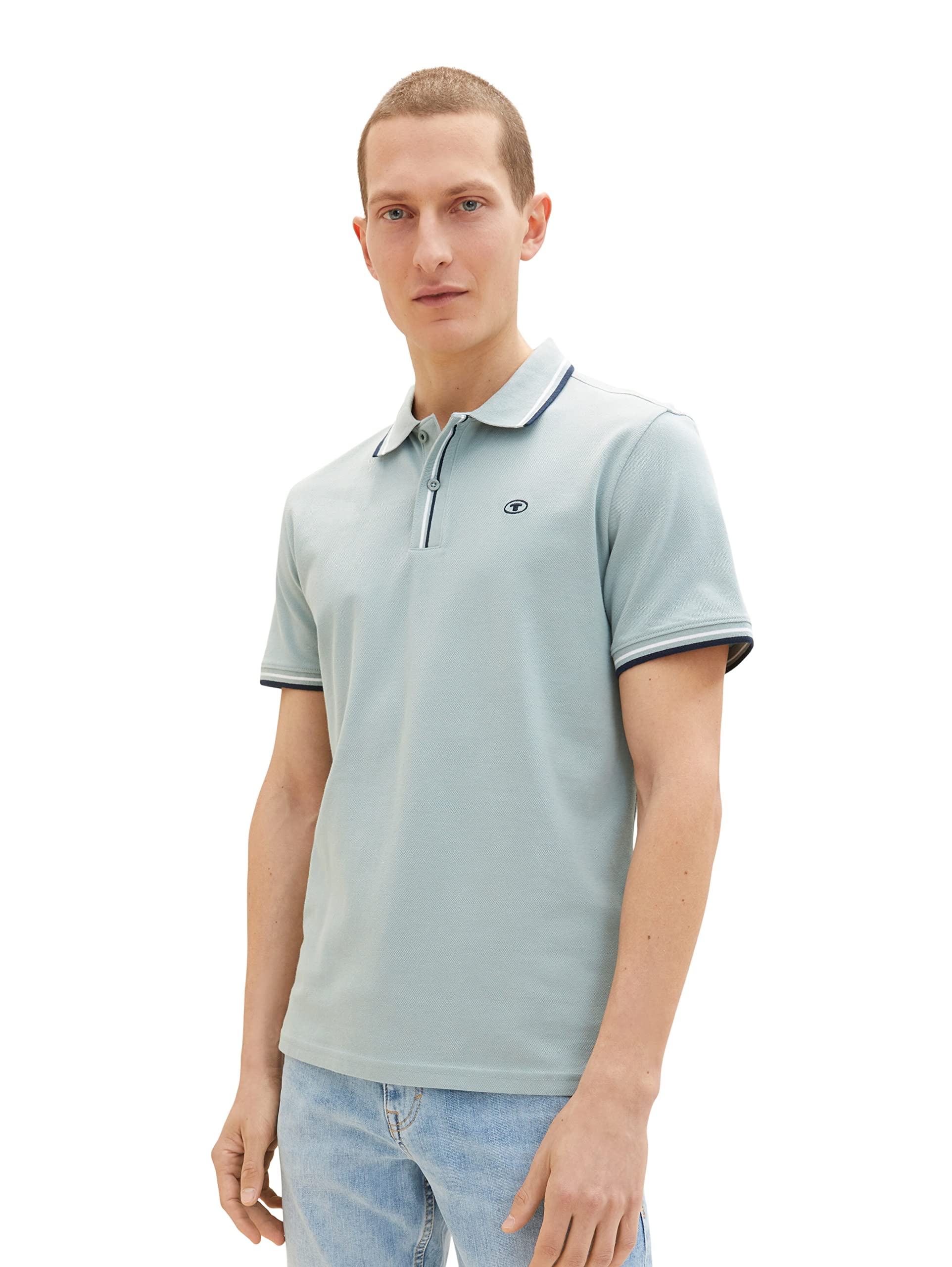 tom-tailor-herren-poloshirt-mit-logo-stickerei-regular-fit image 1