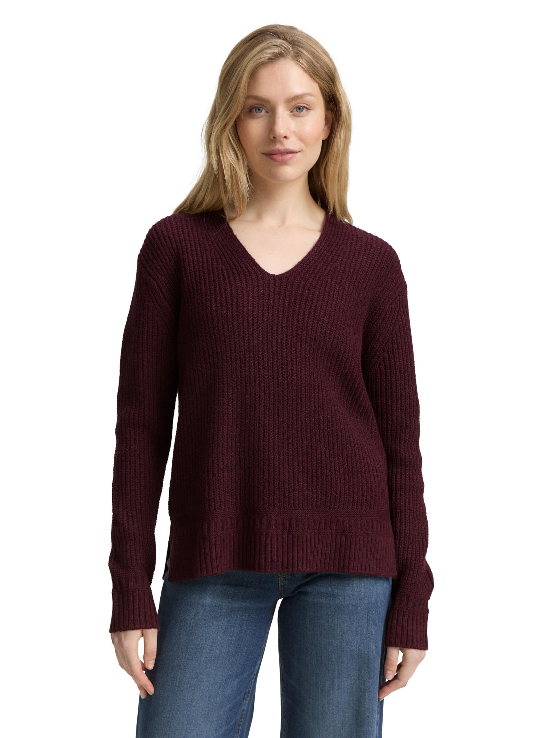 tom-tailor-damen-1047674-ripp-strickpullover-mit-v-ausschnitt image 7