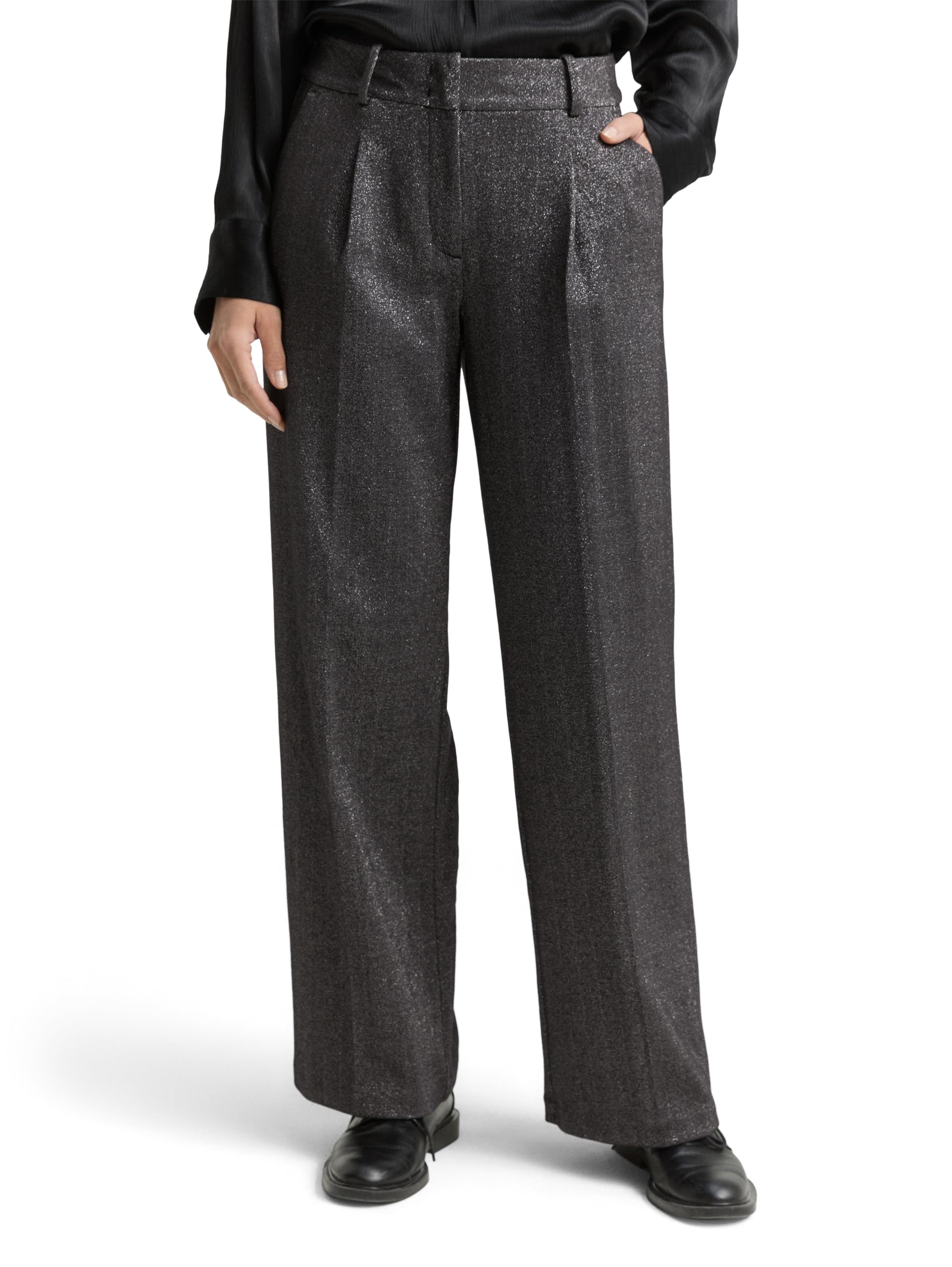 tom-tailor-damen-ttlea-wide-hose-mit-glitzer-effekt image 1