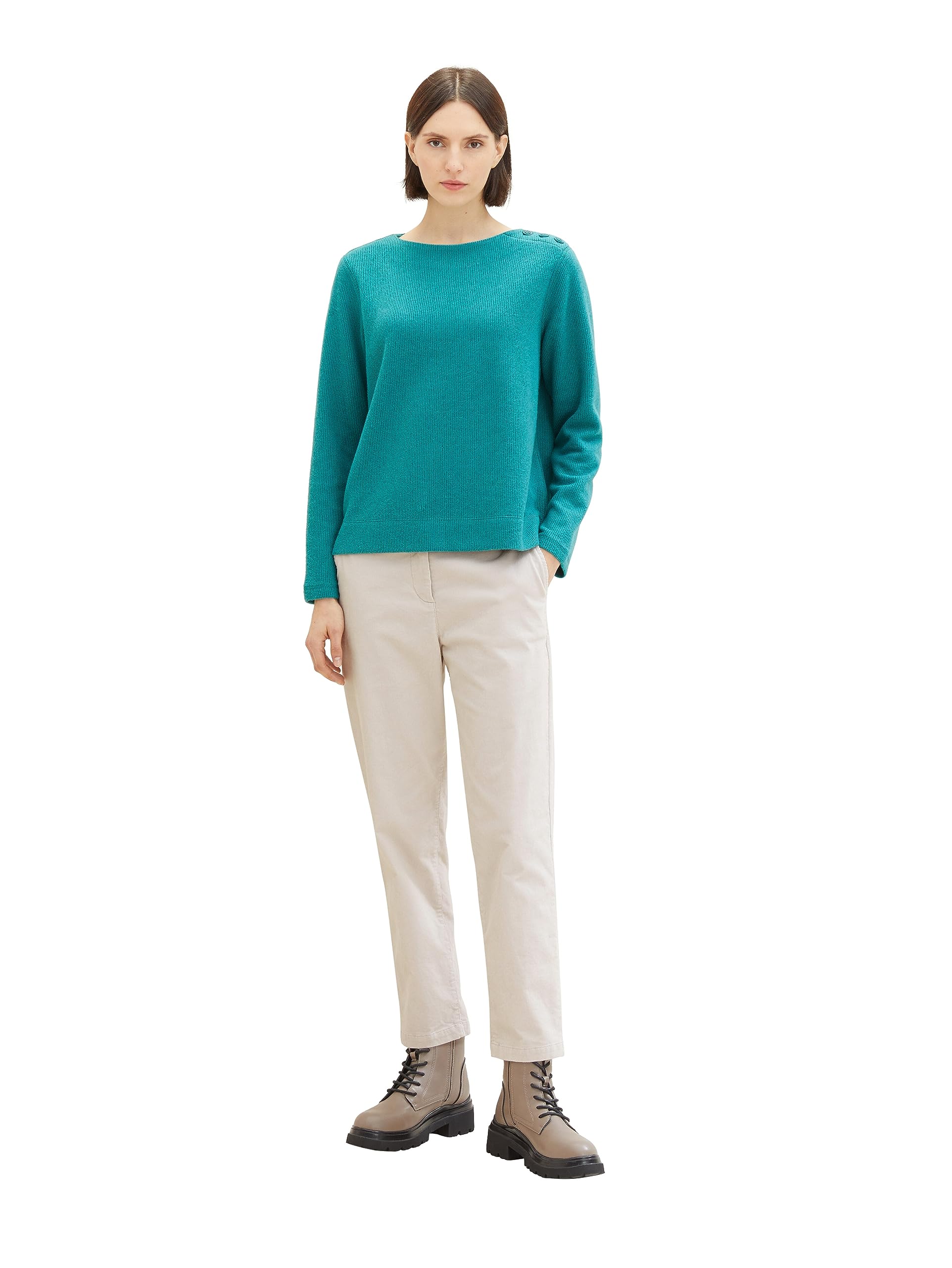 tom-tailor-damen-sweatshirt-mit-knopfleiste image 6