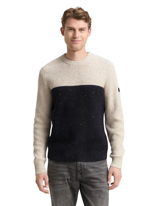 tom-tailor-herren-strickpullover-mit-strukturmix image 1