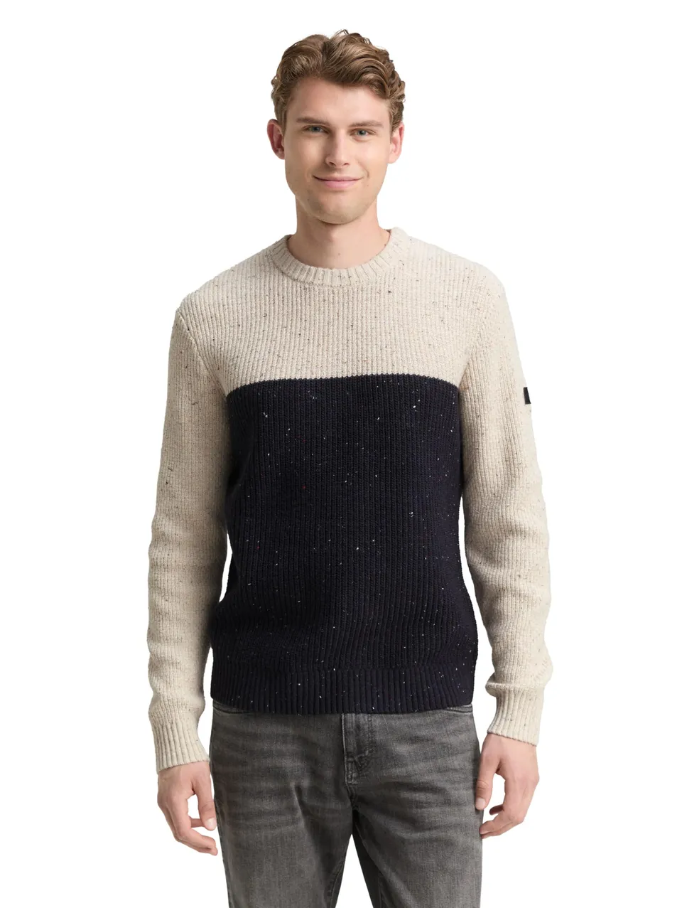 tom-tailor-herren-strickpullover-mit-strukturmix image 1