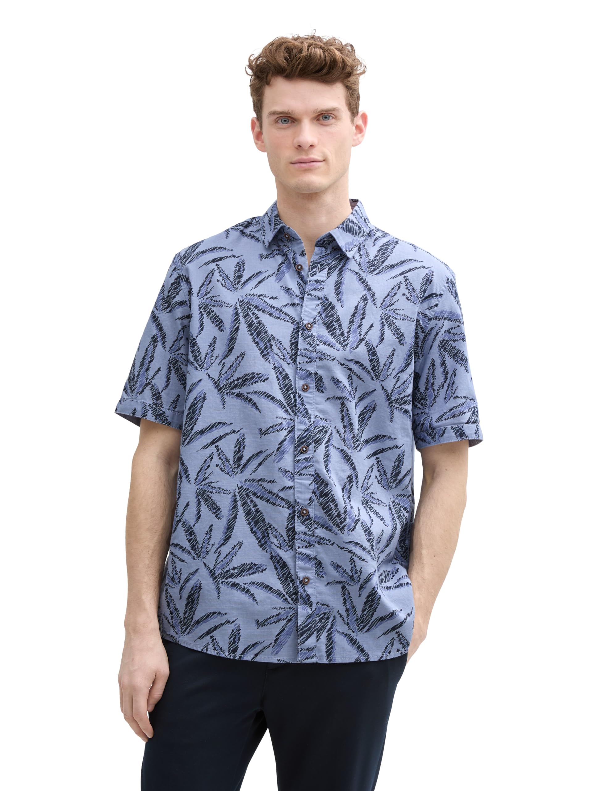 tom-tailor-herren-comfort-fit-hemd-mit-palmen-print image 1