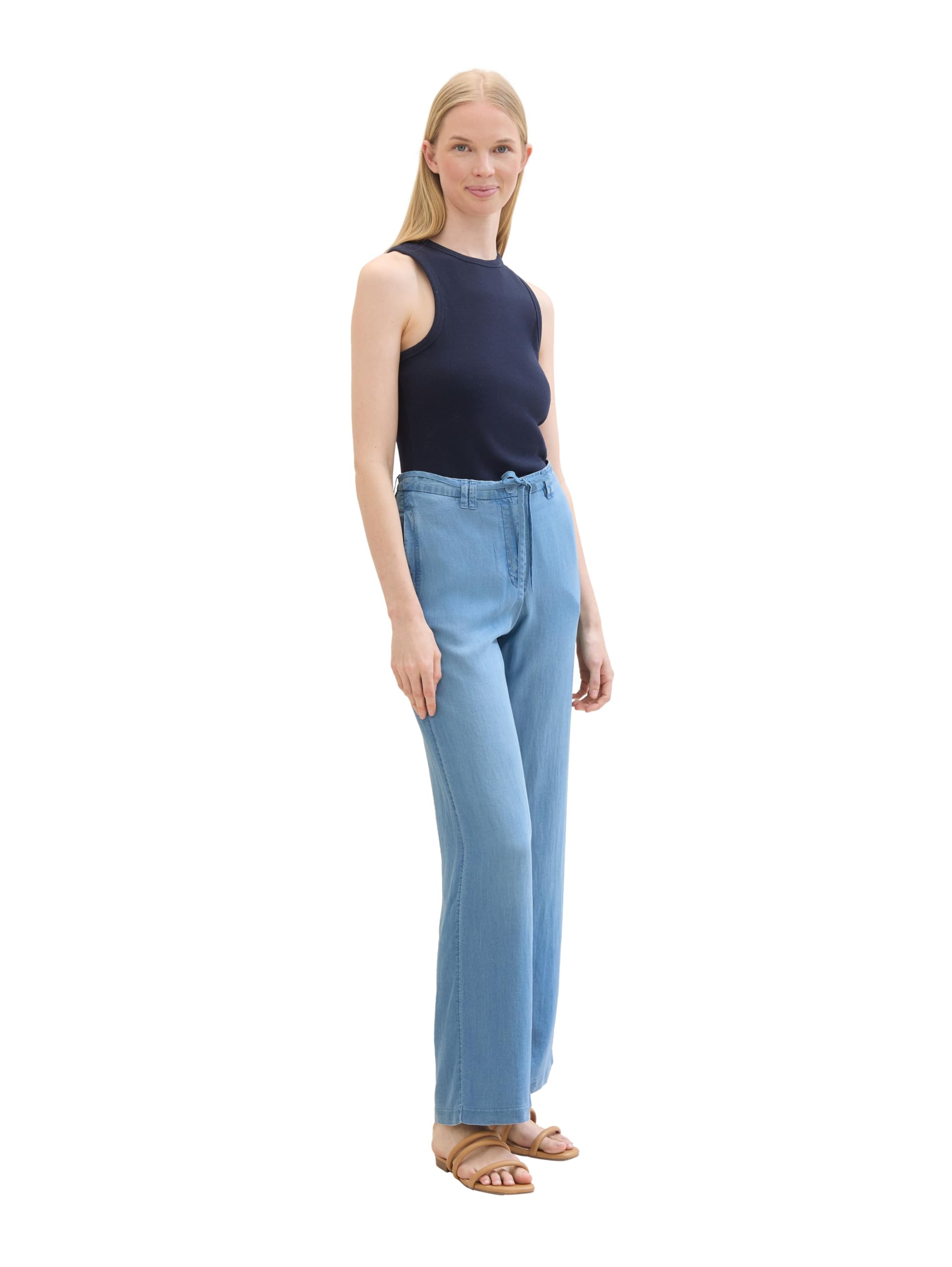 tom-tailor-damen-wide-leg-hose-aus-denim-tencel image 2