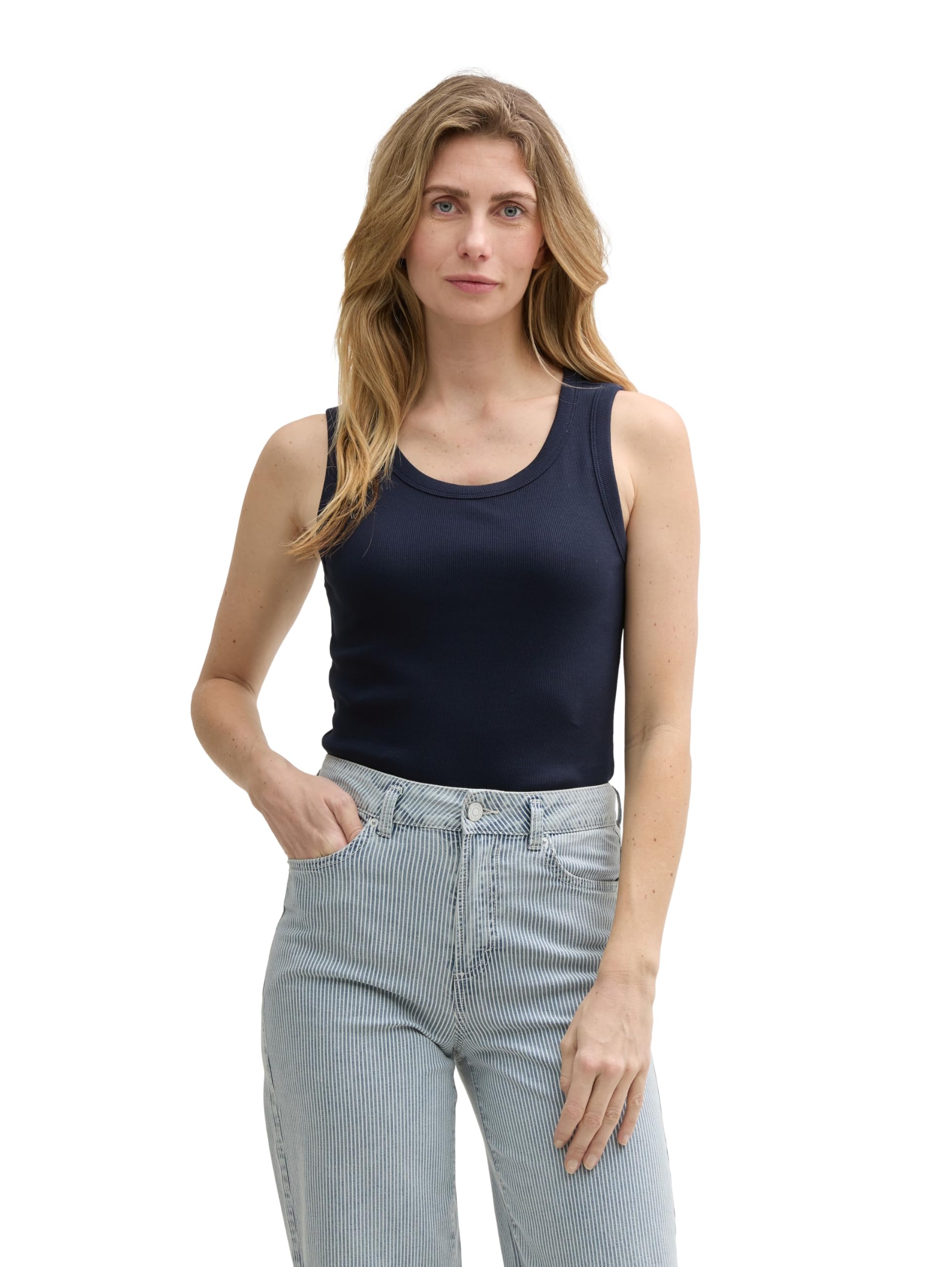 tom-tailor-damen-top-mit-rippstruktur image 7