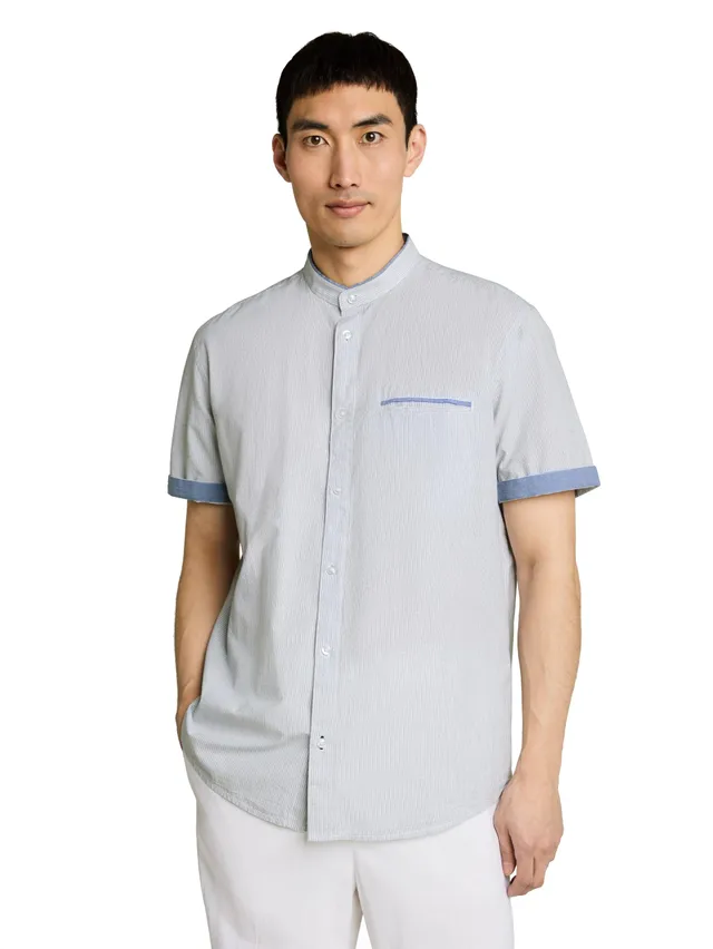 tom-tailor-1050946-regular-fit-kurzarmhemd-mit-stehkragen-herren image 1