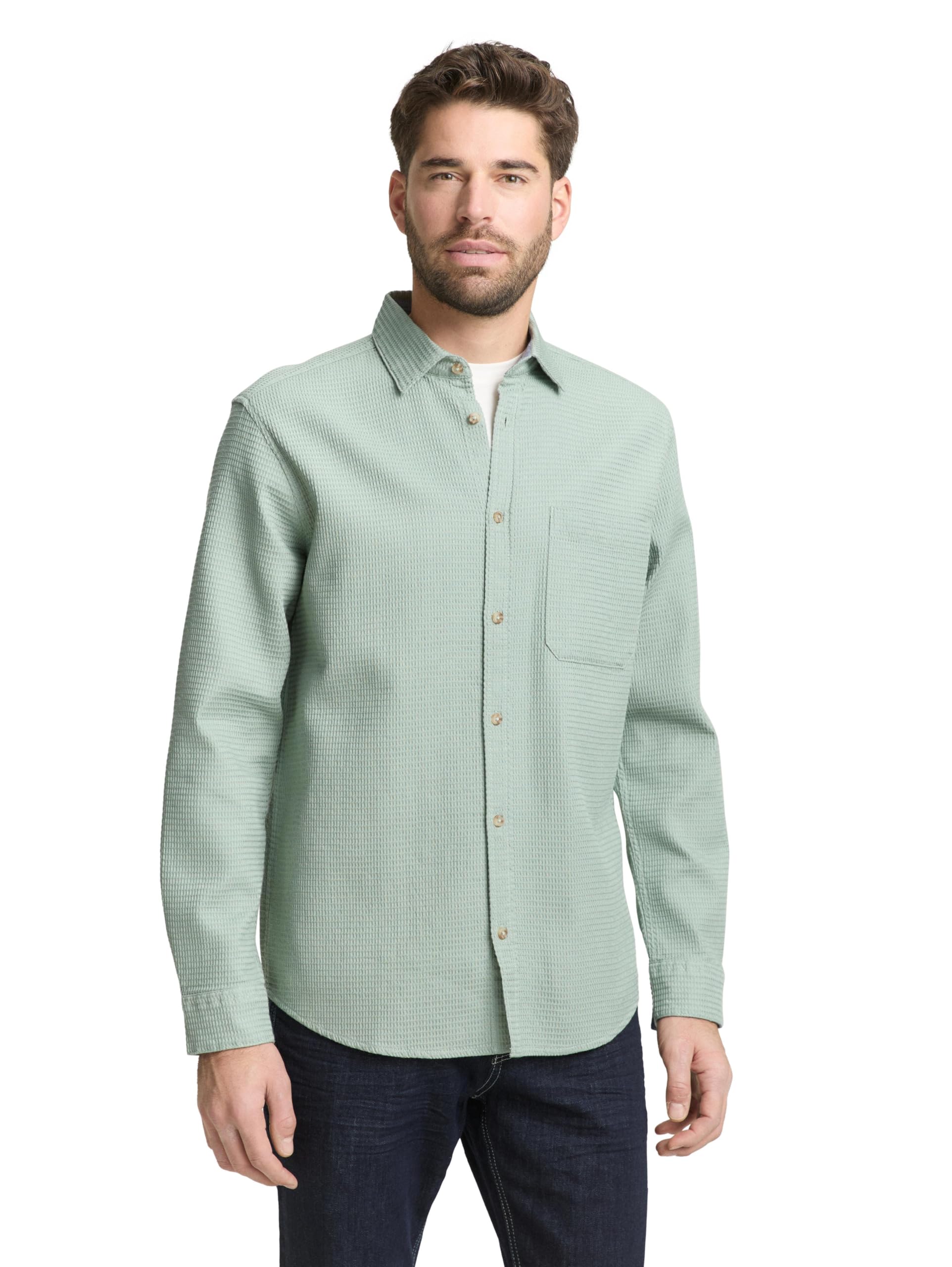 tom-tailor-herren-regular-fit-hemd-mit-struktur image 6