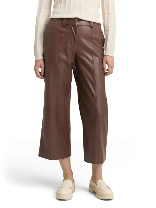 tom-tailor-damen-culotte-hose-in-lederoptik image 1