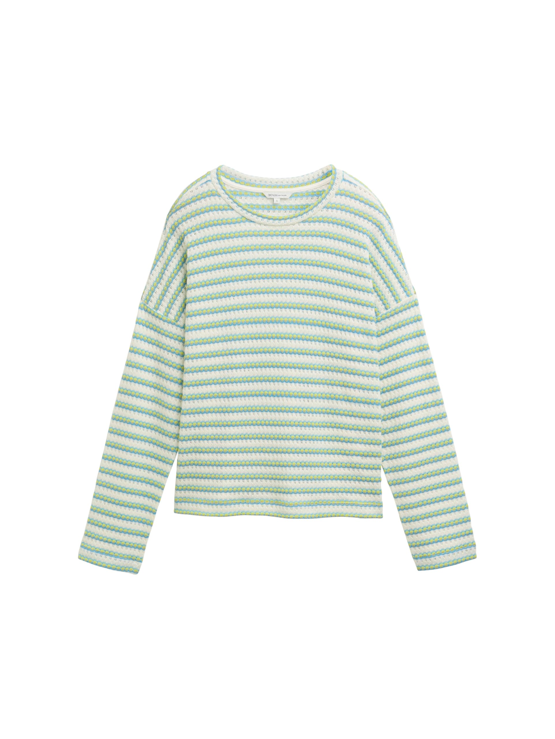 tom-tailor-denim-damen-sweatshirt-mit-streifenmuster-sportiv-trendig image 4