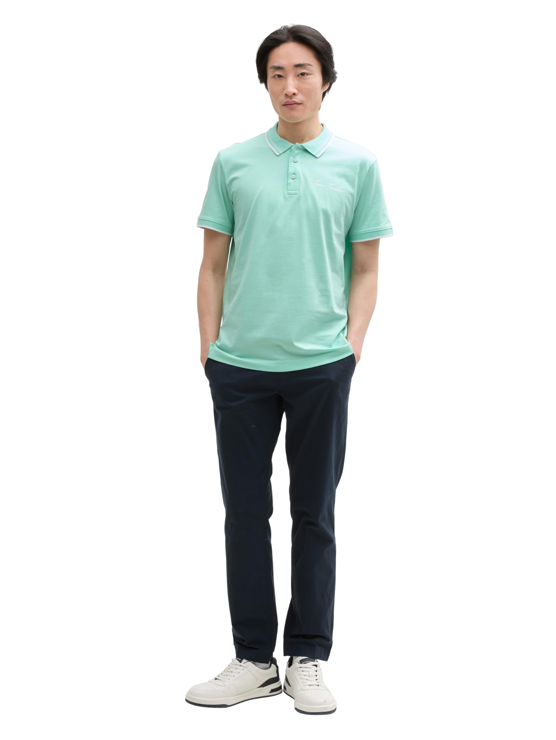 tom-tailor-herren-poloshirt-mit-logo-print-aus-baumwolle image 3