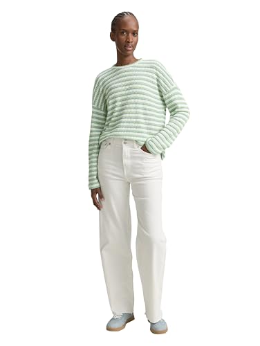tom-tailor-denim-damen-sweatshirt-mit-streifenmuster-sportiv-trendig image 7