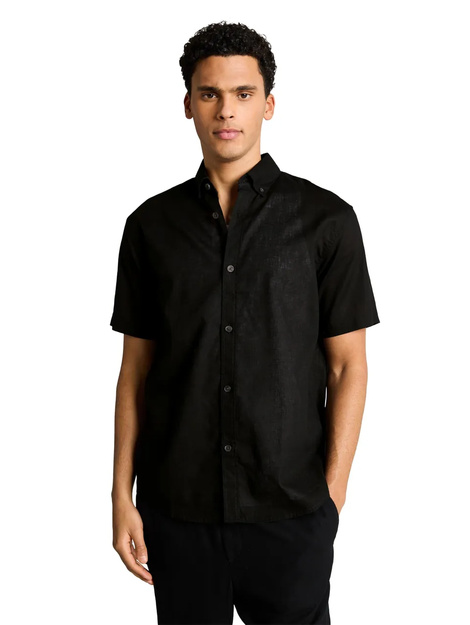 tom-tailor-denim-herren-relaxed-fit-hemd-mit-leinen image 1
