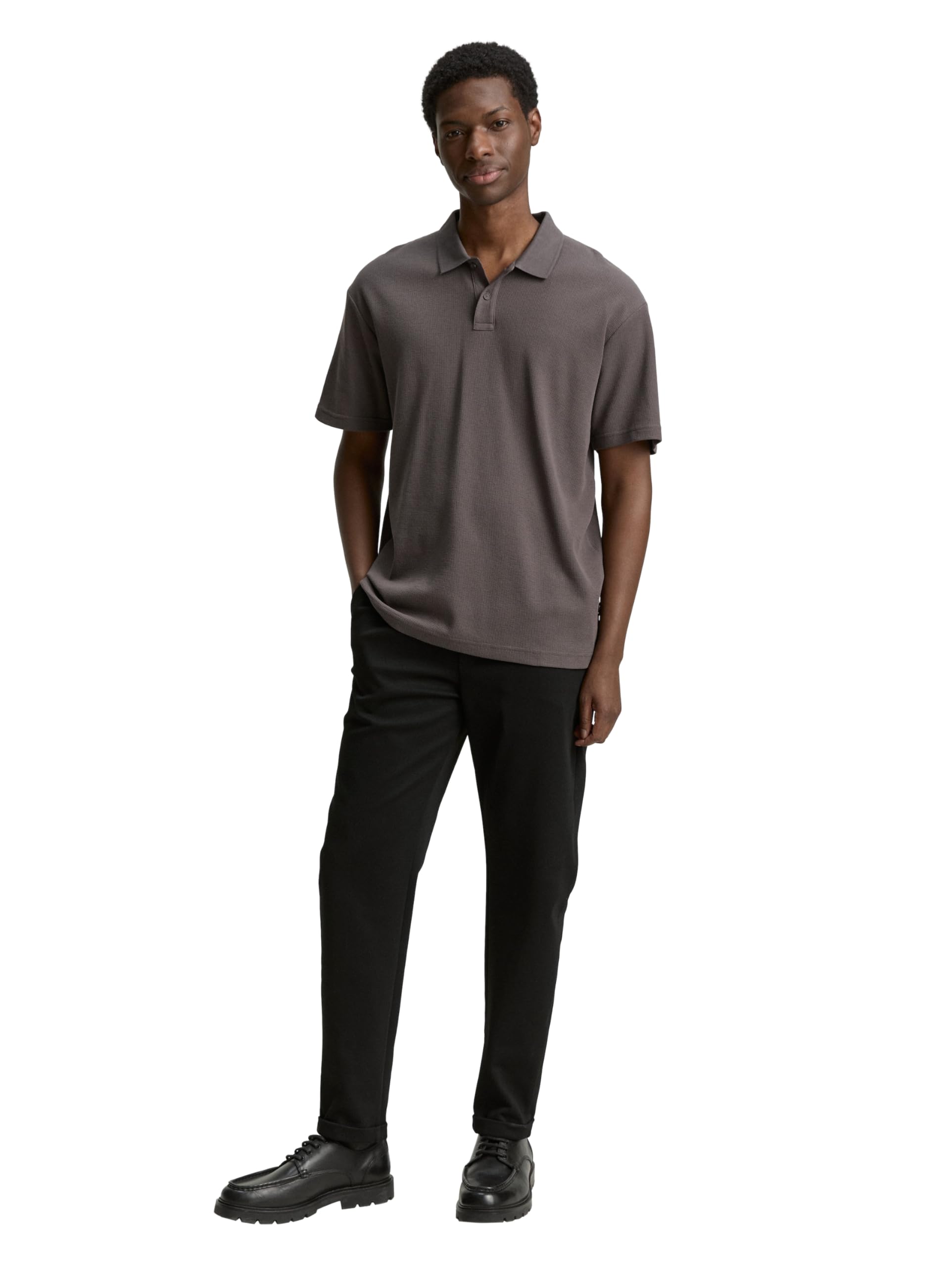tom-tailor-denim-herren-relaxed-fit-poloshirt-mit-waffelstruktur image 3