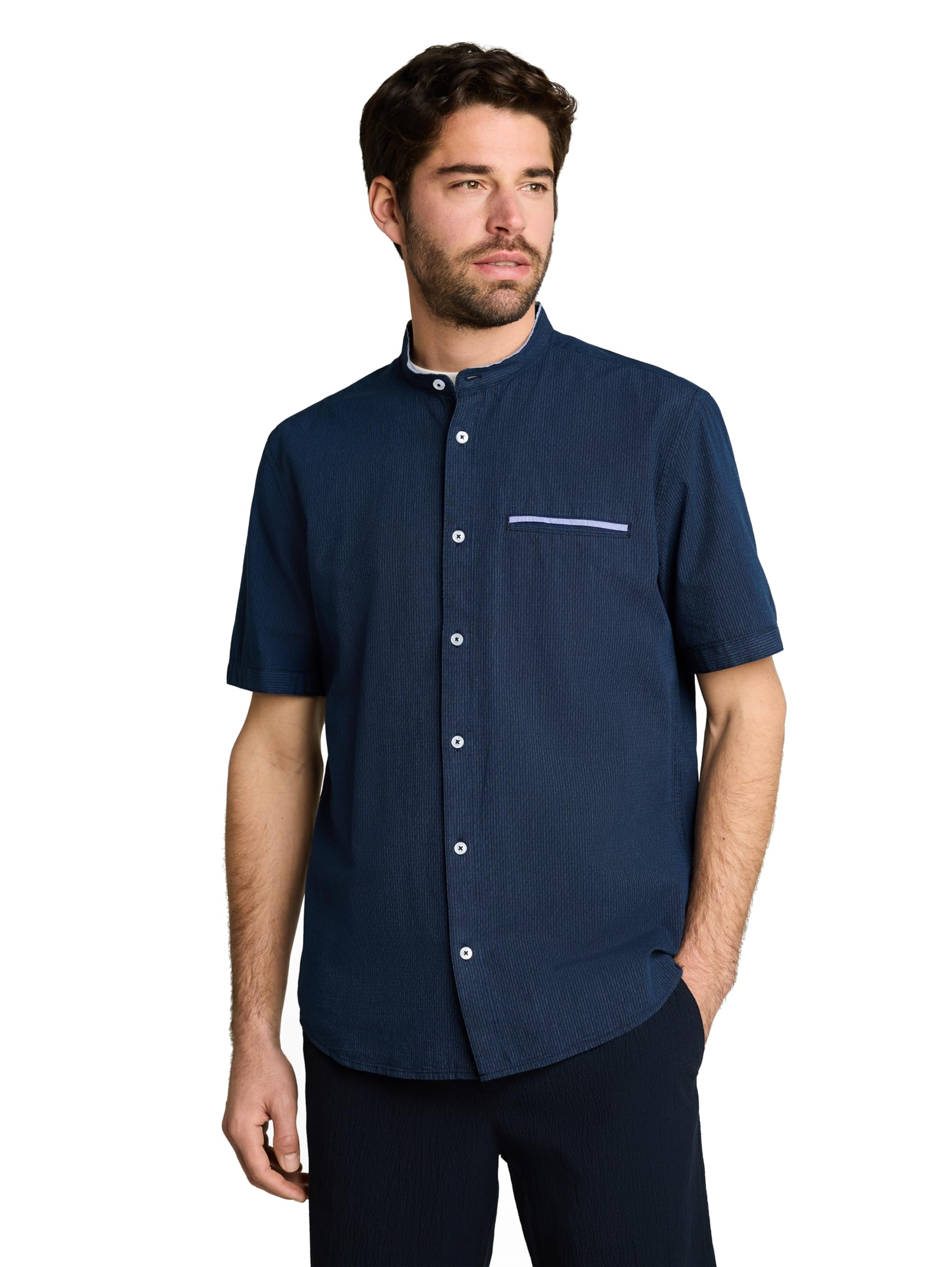 tom-tailor-1050946-regular-fit-kurzarmhemd-mit-stehkragen-herren image 7