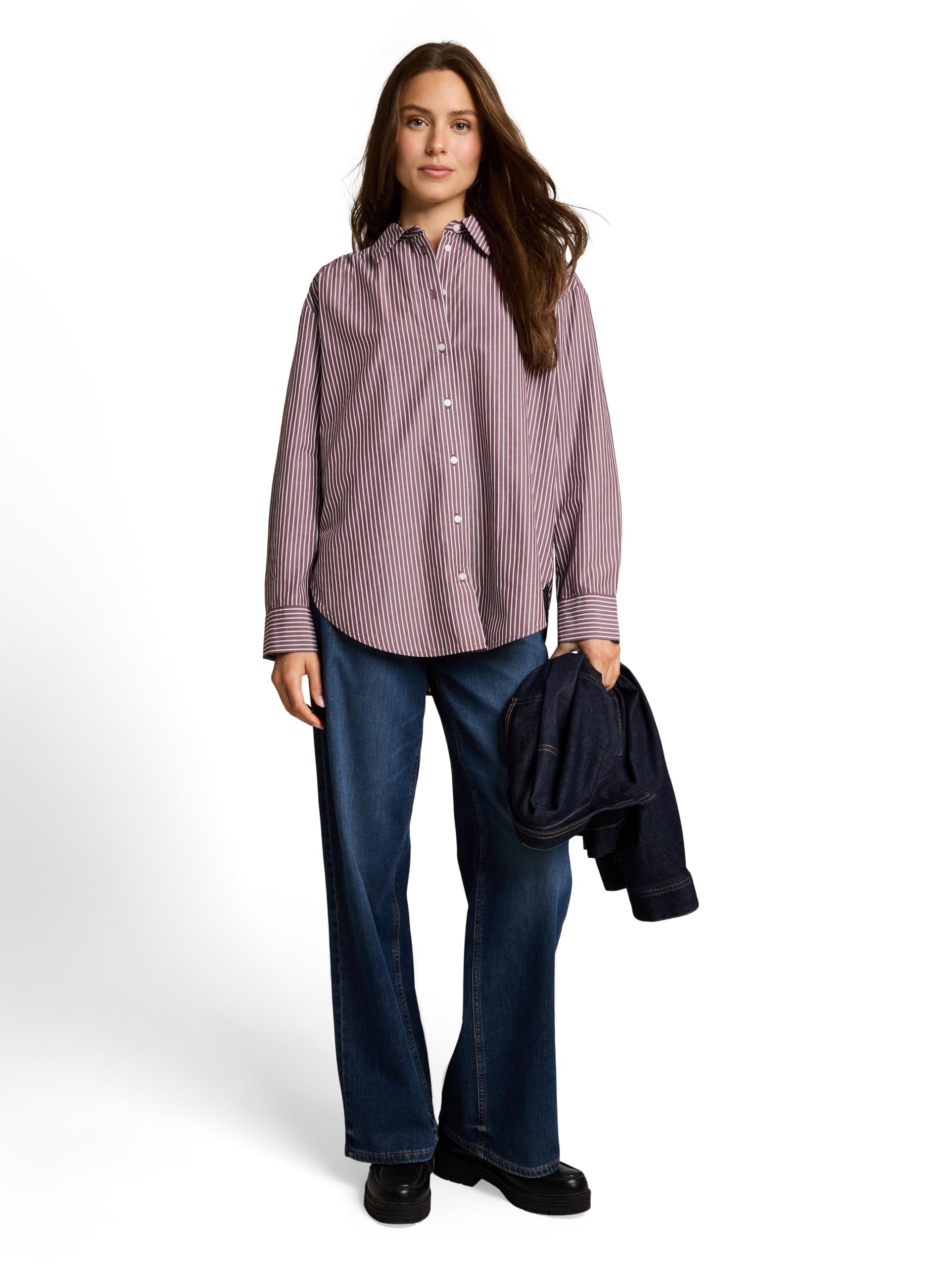 tom-tailor-damen-loose-fit-popeline-hemdbluse image 2