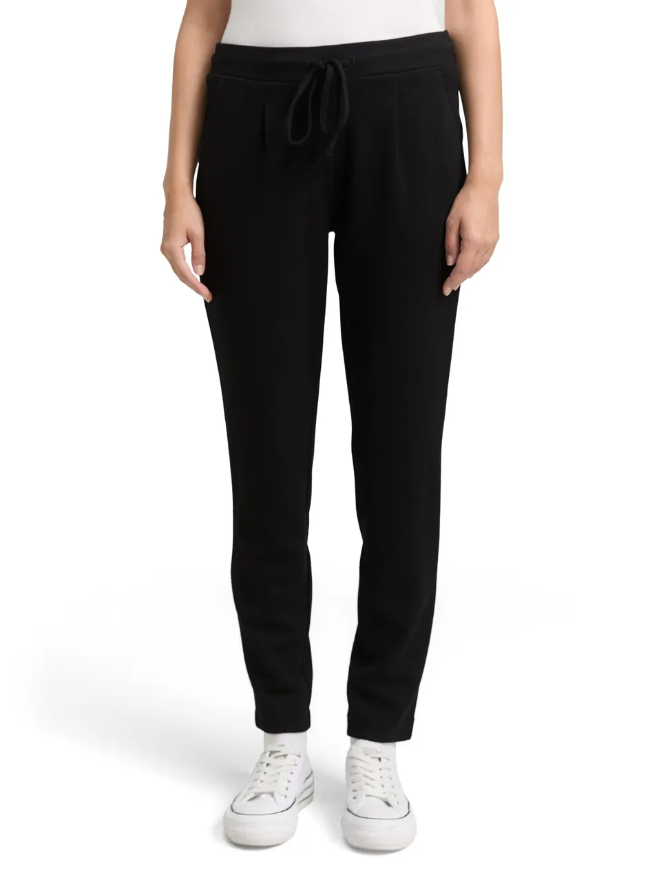 tom-tailor-damen-loose-slim-jacquard-hose-mit-kordelzug image 1