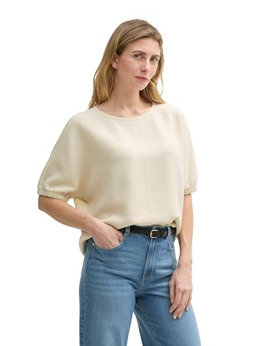 tom-tailor-damen-loose-fit-sweatshirt-im-material-mix-l-ssiger-oversized-look-we image 6