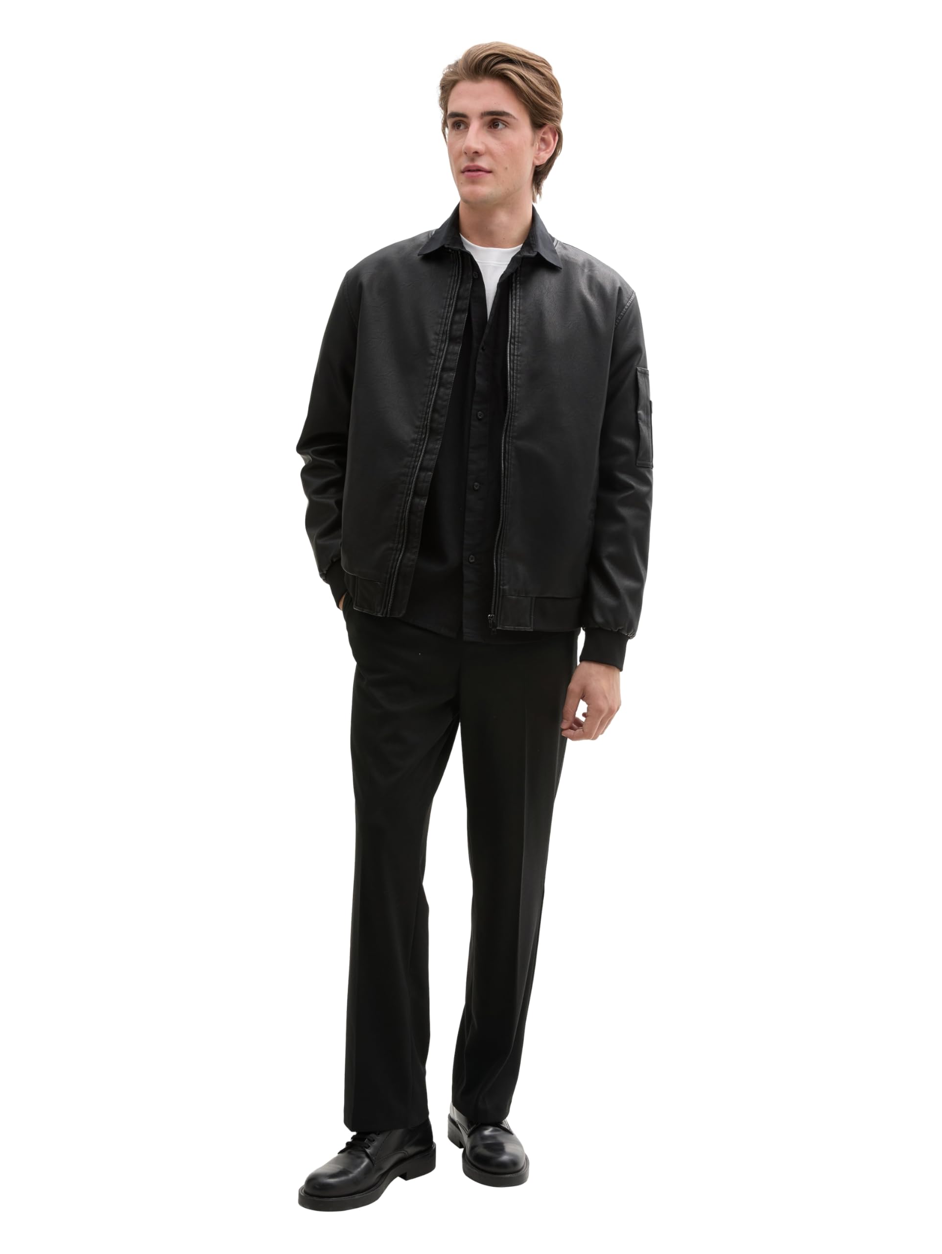 tom-tailor-denim-loose-fit-piqu-hose-herren image 3