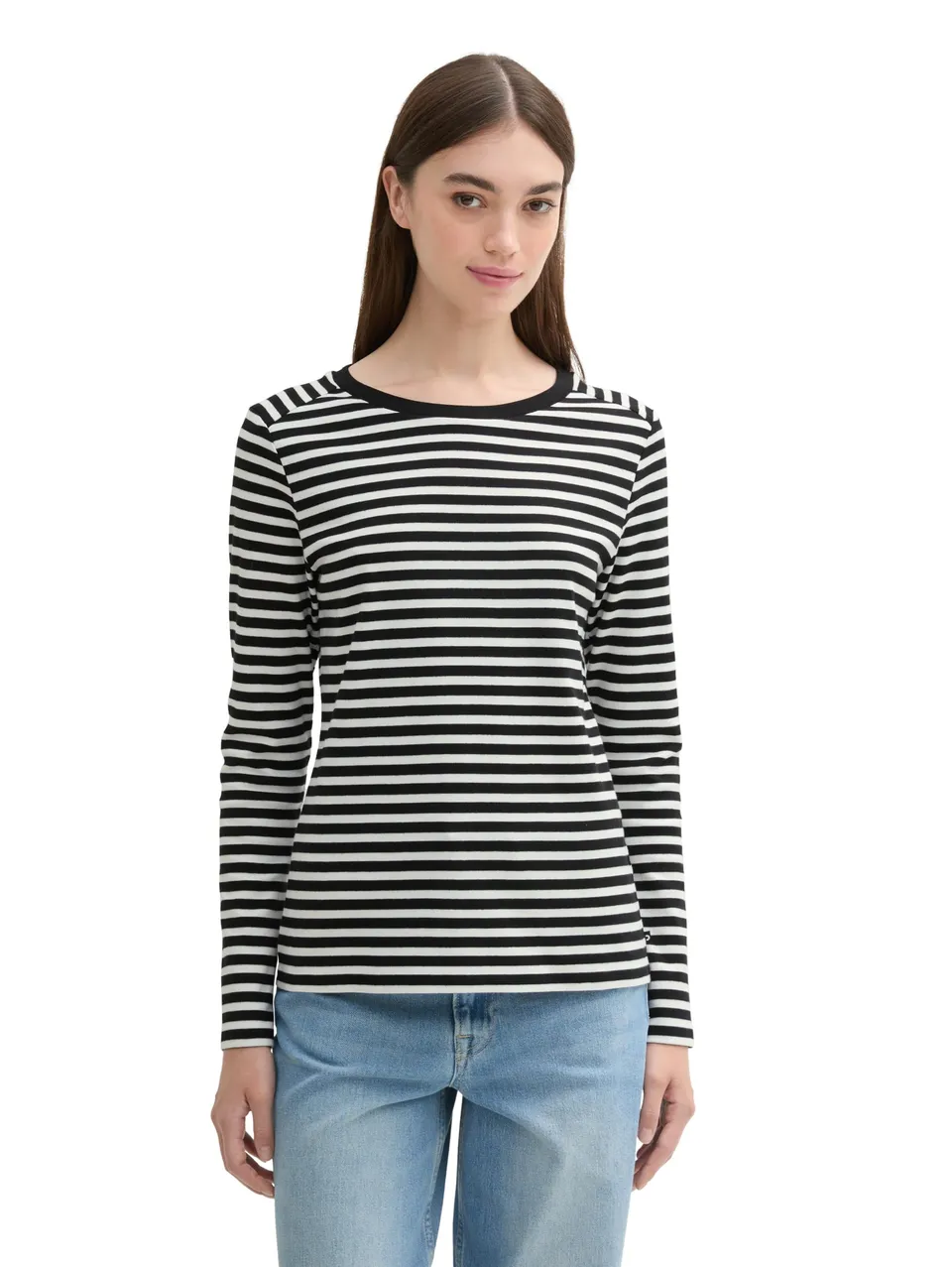 tom-tailor-denim-damen-longsleeve-mit-streifenmuster image 1