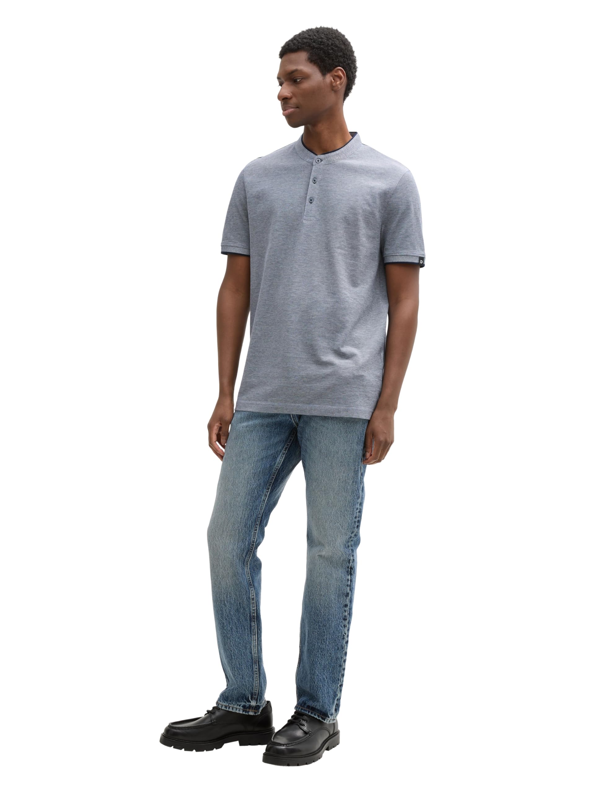 tom-tailor-denim-herren-piqu-poloshirt-mit-stehkragen image 3
