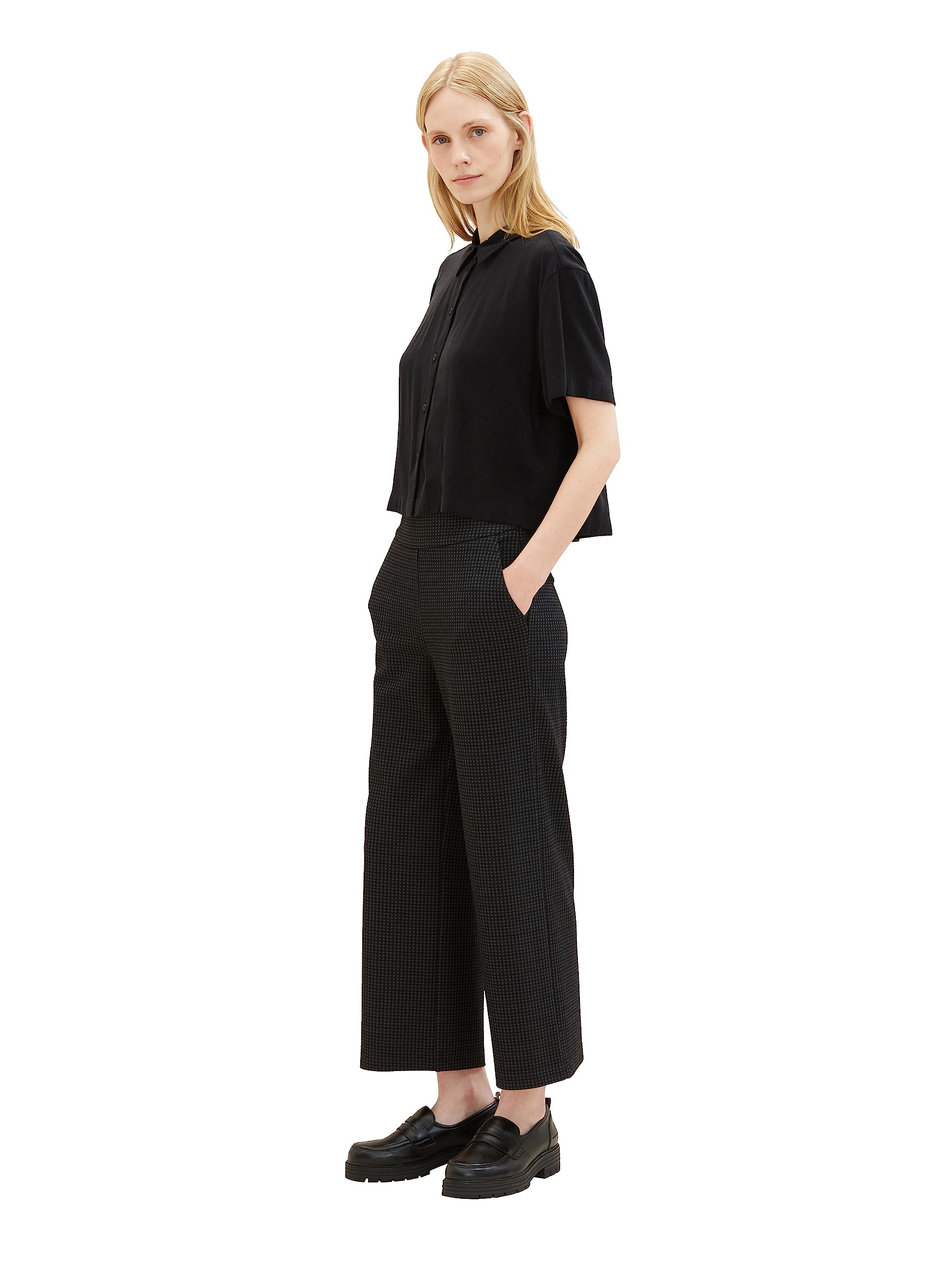 tom-tailor-1038086-damen-culotte-hose-mit-karomuster image 2