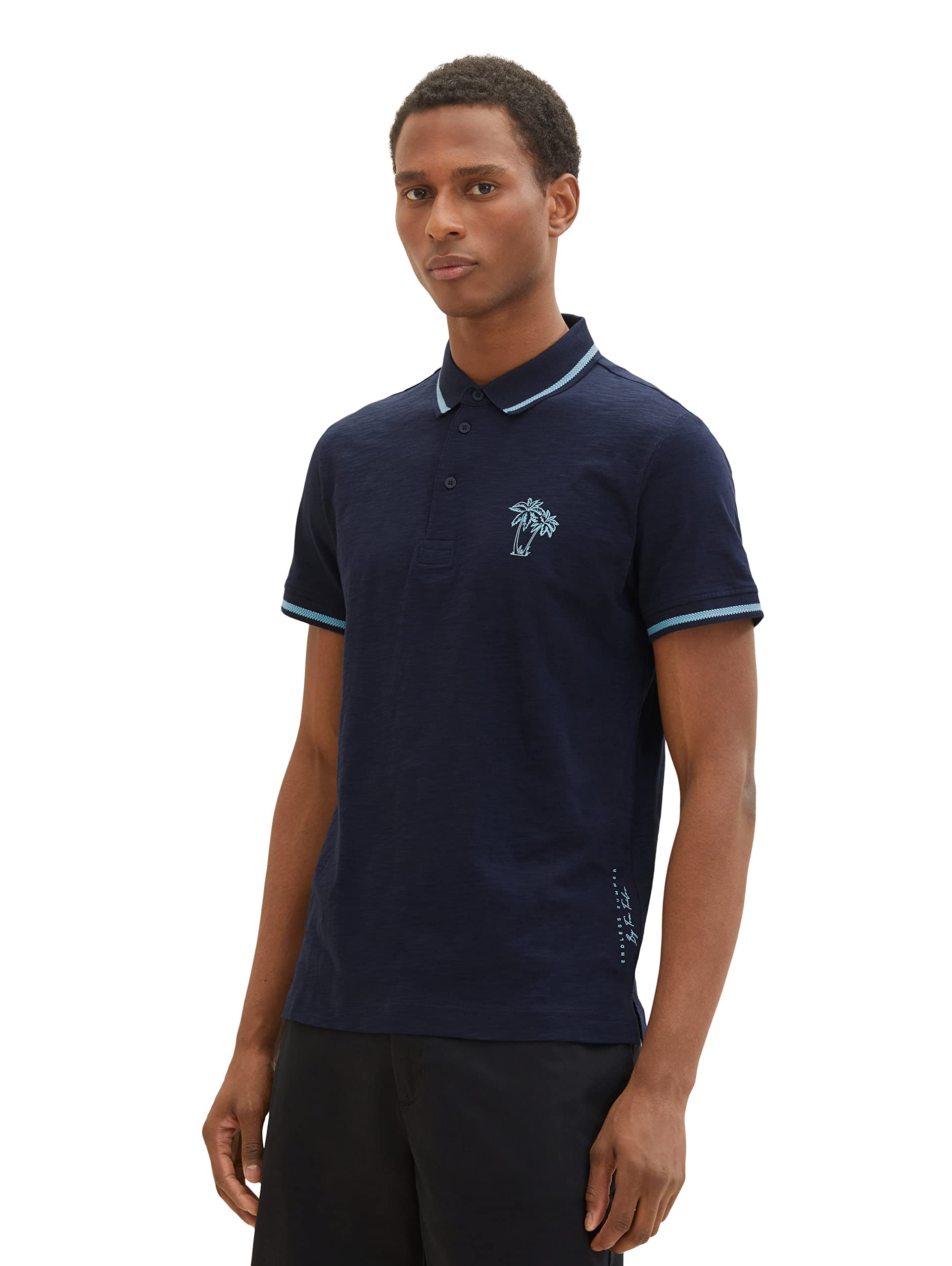 tom-tailor-herren-poloshirt-mit-palmen-print image 8