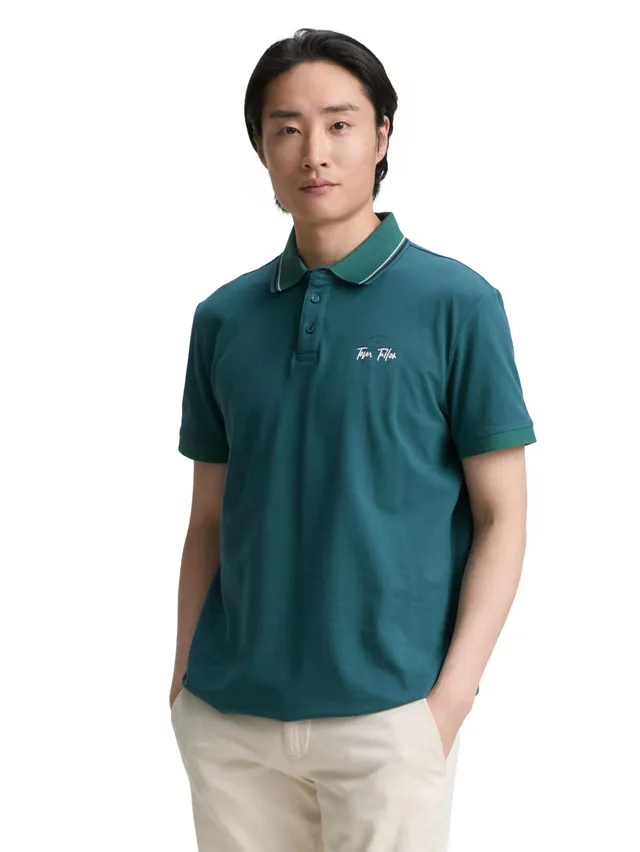 tom-tailor-herren-piqu-poloshirt-1047782-mit-print image 1