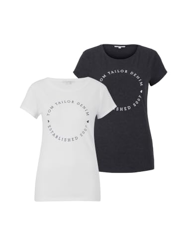 tom-tailor-denim-damen-t-shirt-mit-print-doppelpack image 8