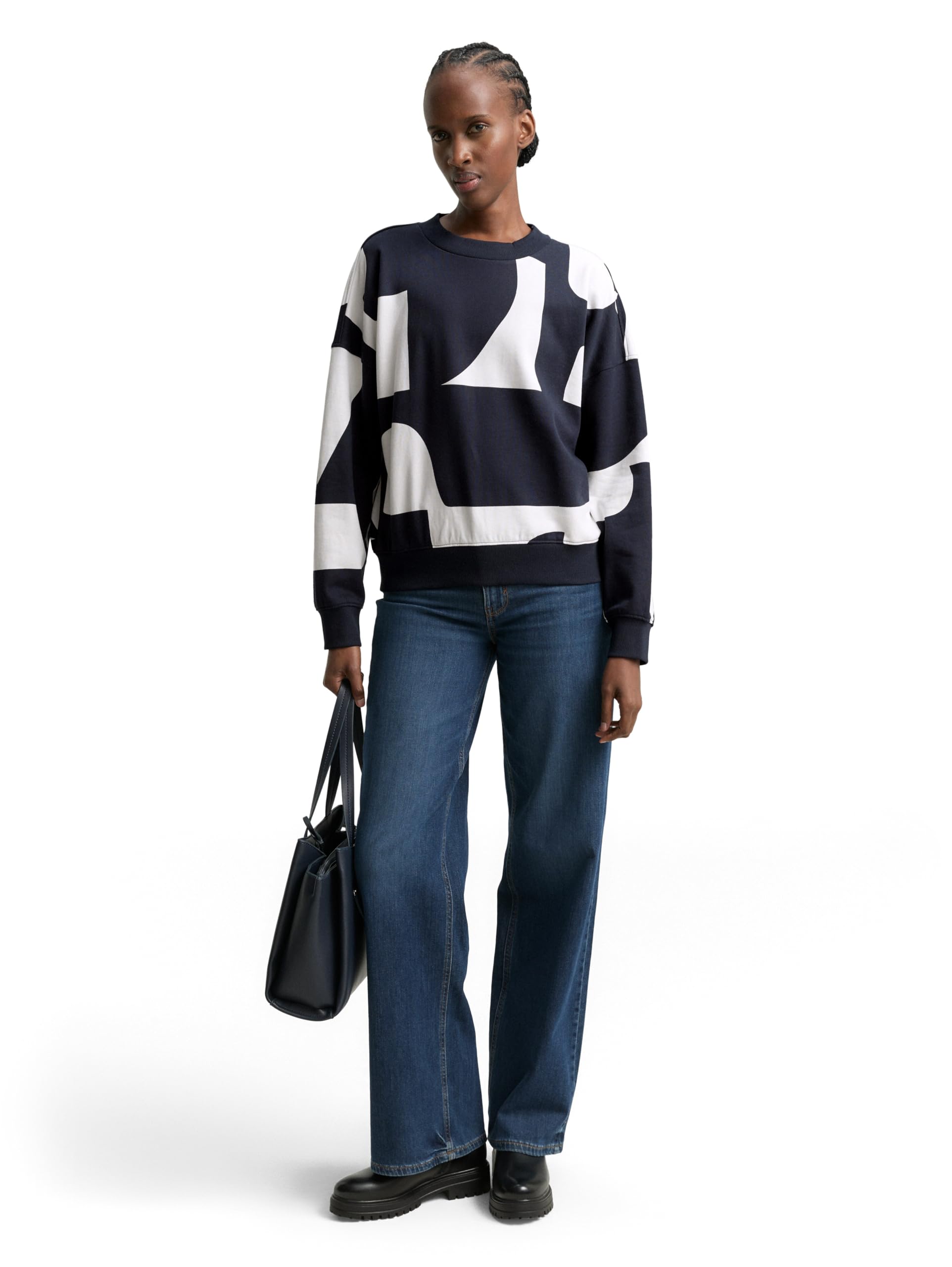 tom-tailor-denim-damen-1049413-loose-fit-sweatshirt-mit-muster image 3