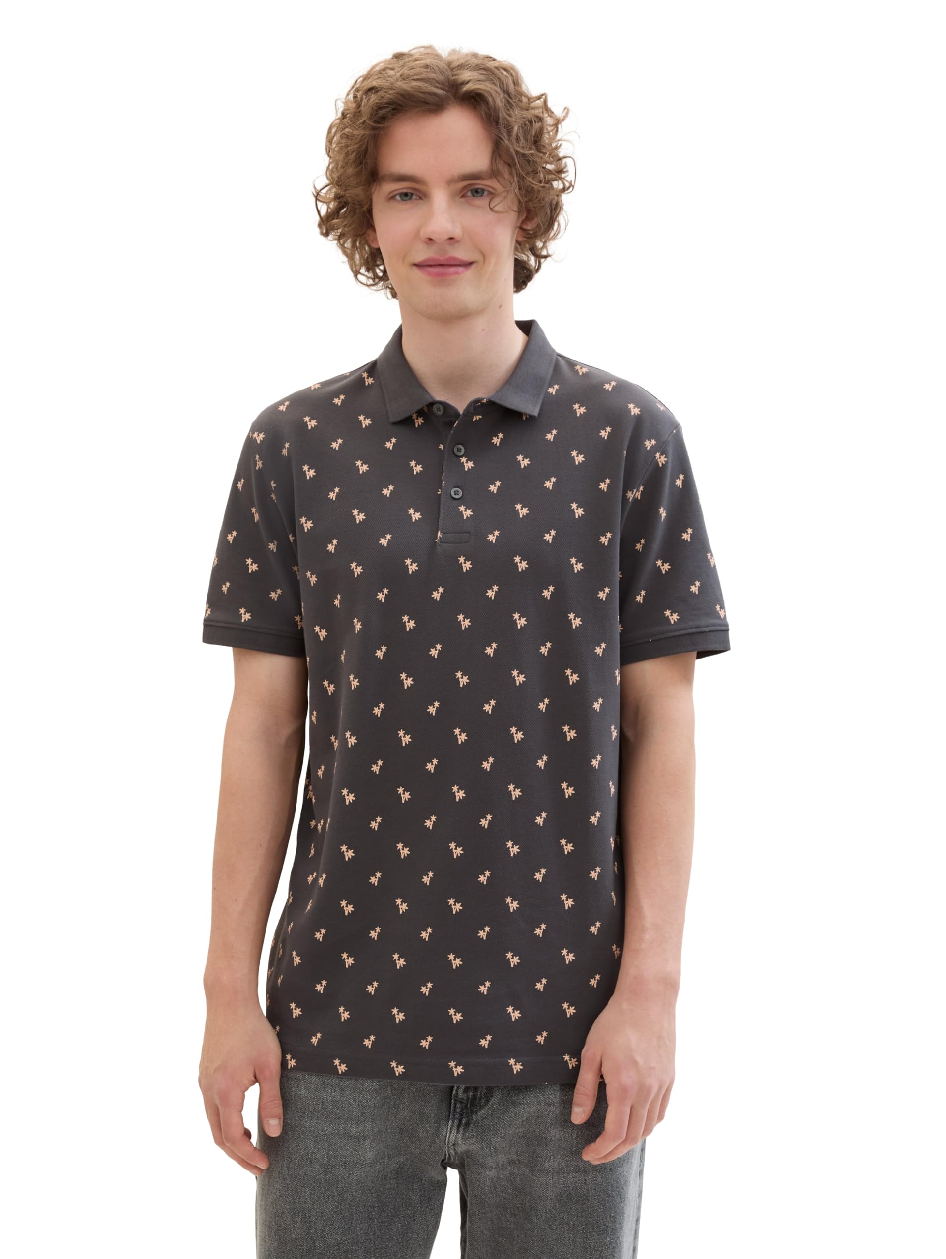 tom-tailor-denim-herren-poloshirt-mit-palmen-muster image 8