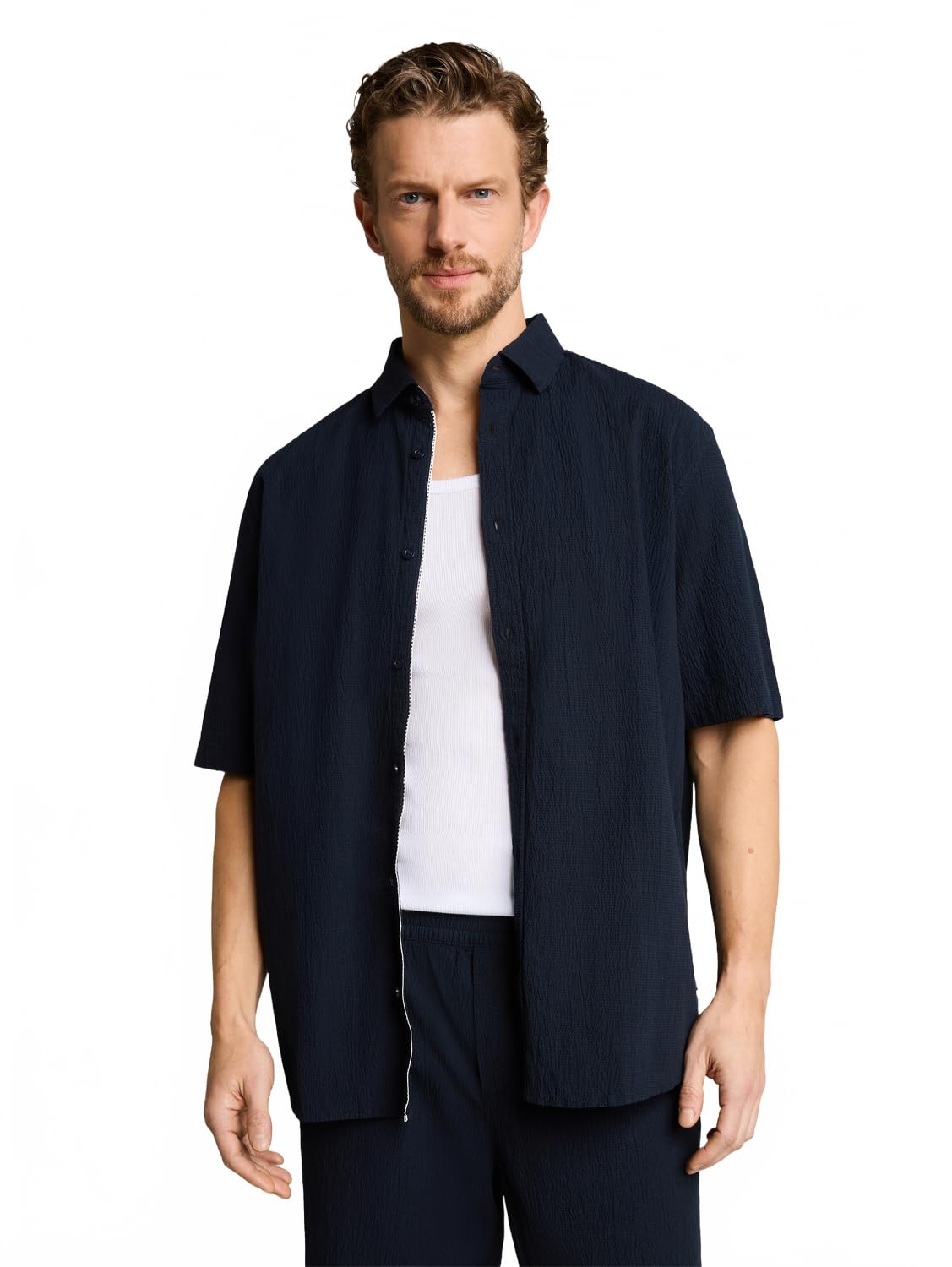 tom-tailor-herren-1050939-comfort-fit-seersucker-kurzarmhemd image 6