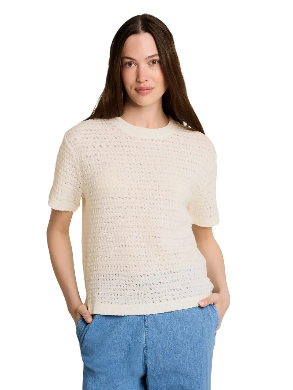 tom-tailor-denim-damen-loose-fit-t-shirt-1051433-aus-jacquard image 1