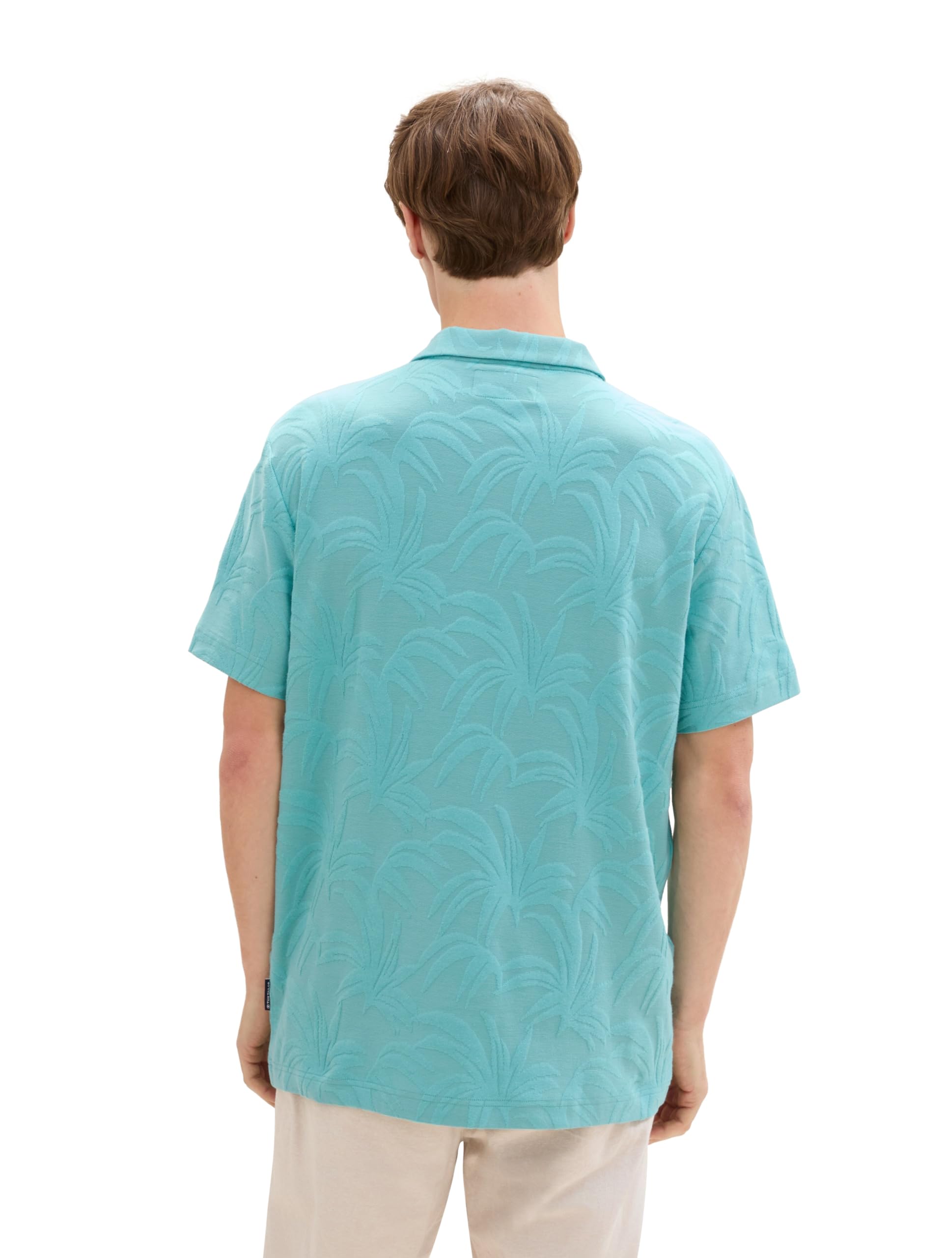 tom-tailor-herren-basic-jacquard-poloshirt-mit-palmenmuster image 3