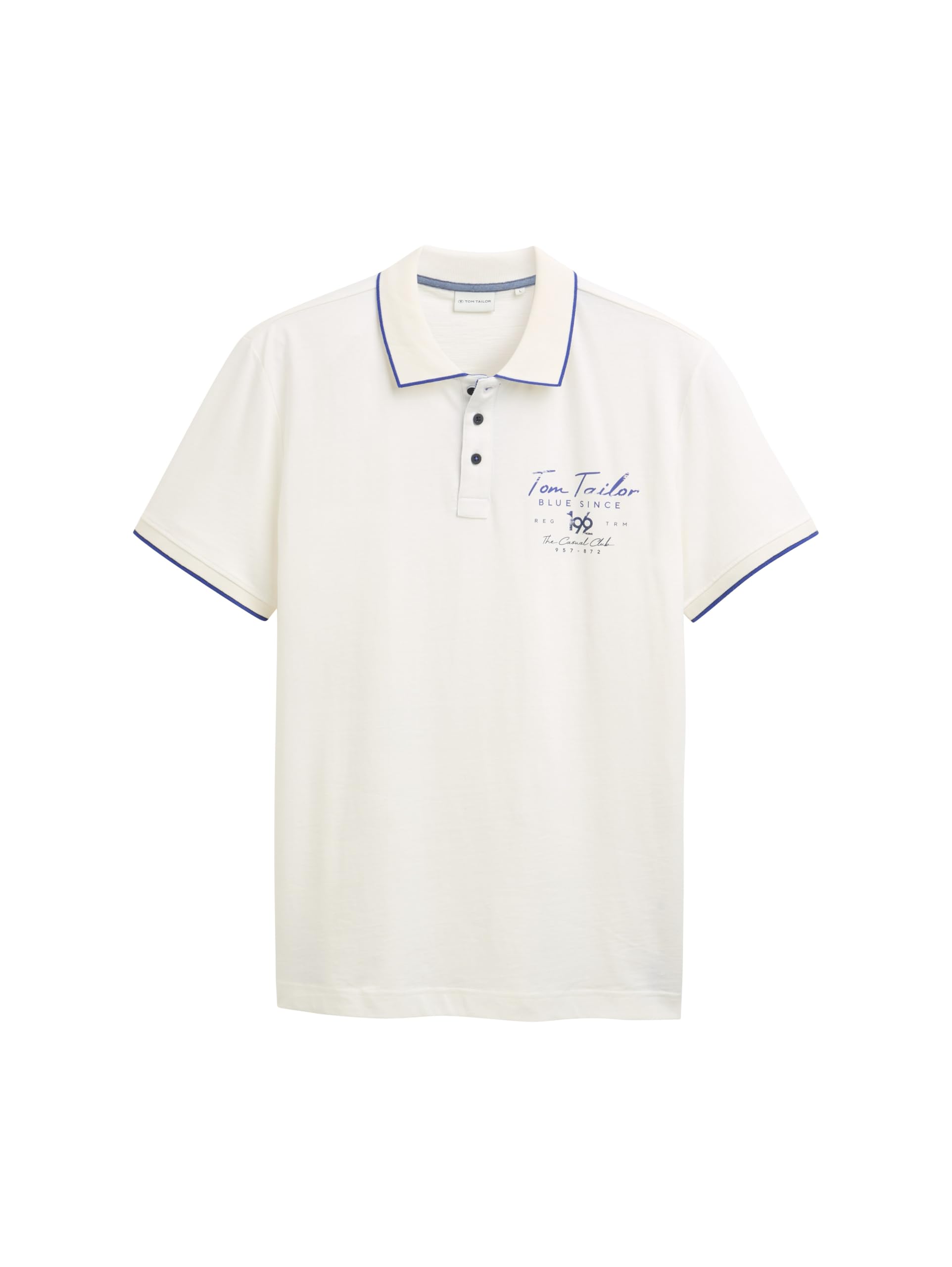 tom-tailor-herren-poloshirt-mit-logo-print-aus-baumwolle-klassisches-regular-fit image 1