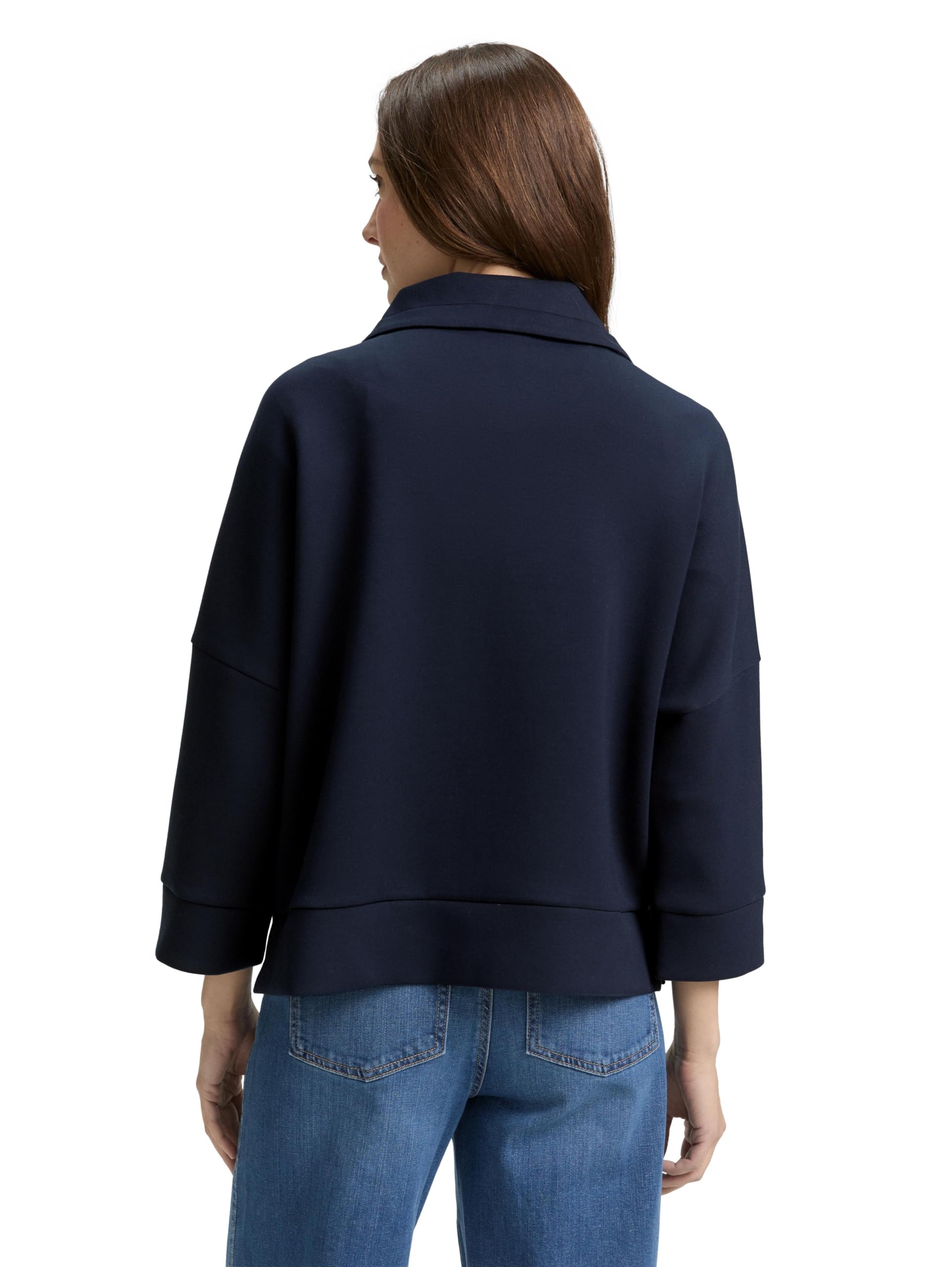tom-tailor-damen-boxy-fit-scuba-sweatjacke image 3