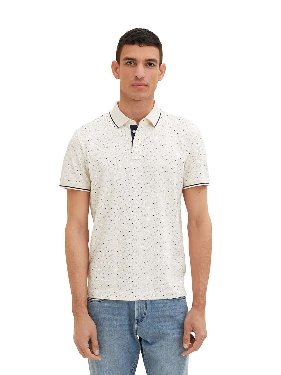 tom-tailor-herren-poloshirt-mit-muster-regular-fit image 1