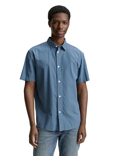 tom-tailor-denim-herren-relaxed-fit-kurzarmhemd-mit-struktur image 8