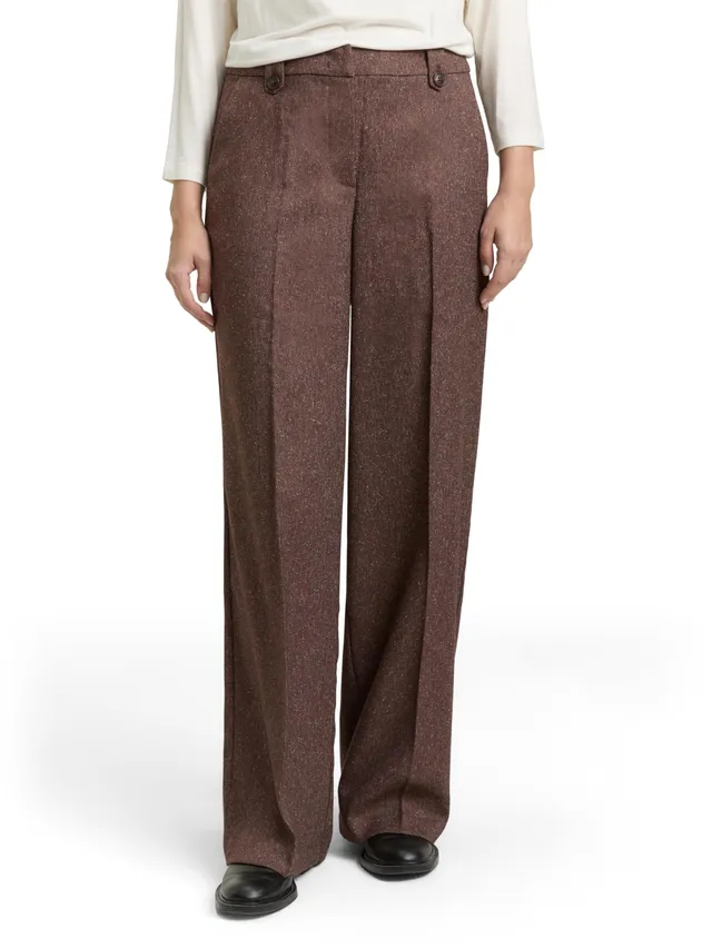 tom-tailor-ttlea-wide-damen-hose-melange-optik image 1