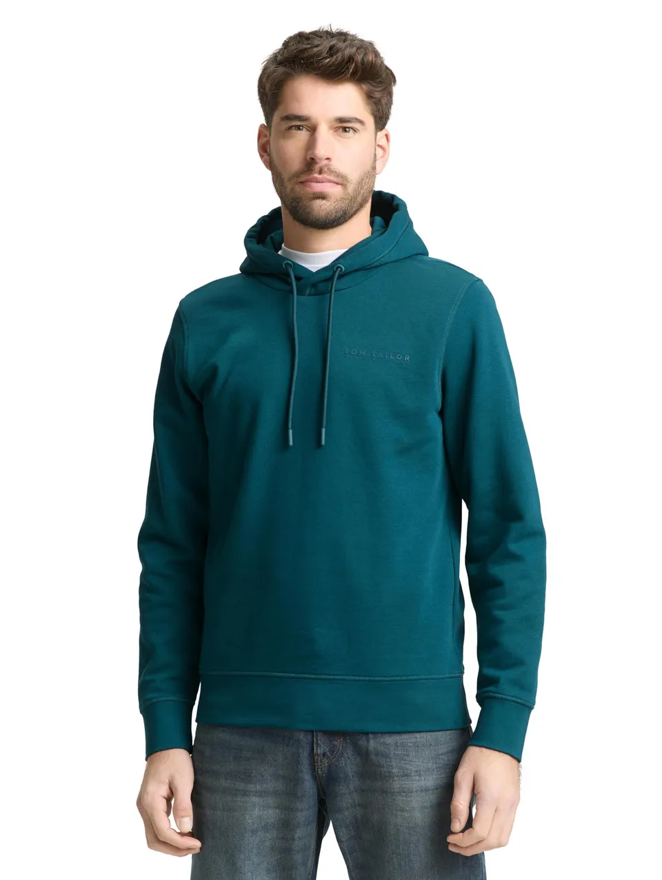 tom-tailor-herren-hoodie-sweatshirt-kapuzenpullover-mit-k-ngurutasche image 1