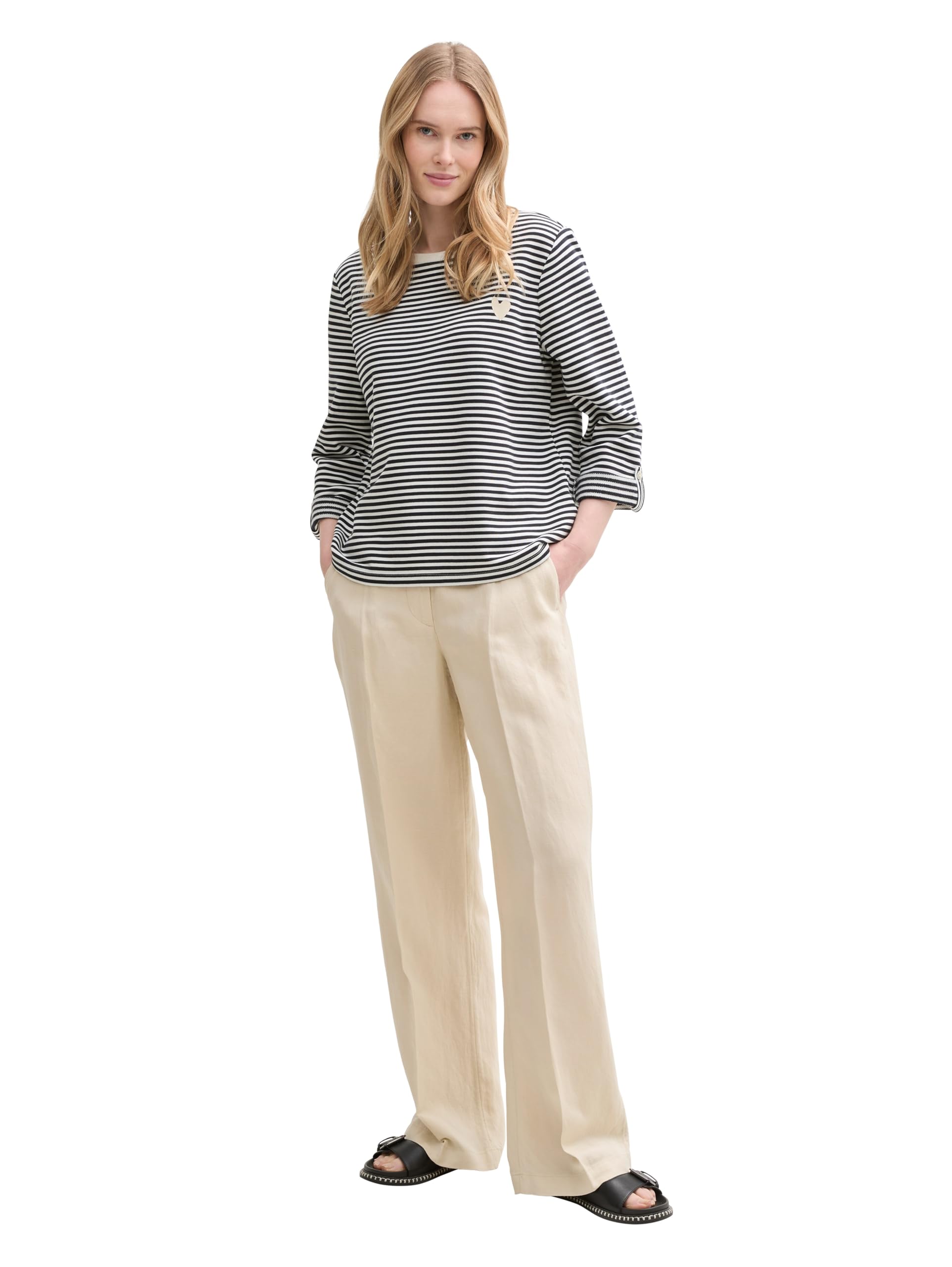 tom-tailor-damen-loose-fit-sweatshirt-mit-streifenmuster image 2