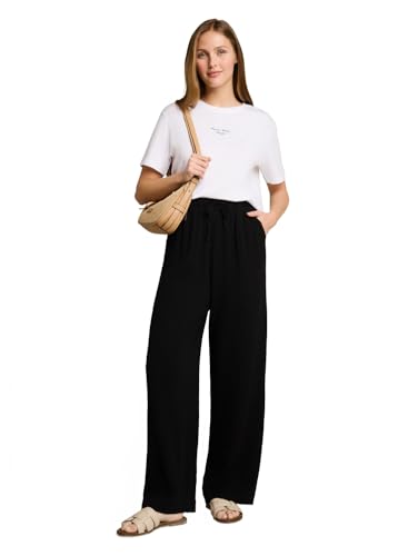 tom-tailor-denim-damen-seersucker-wide-leg-hose-1051405 image 8