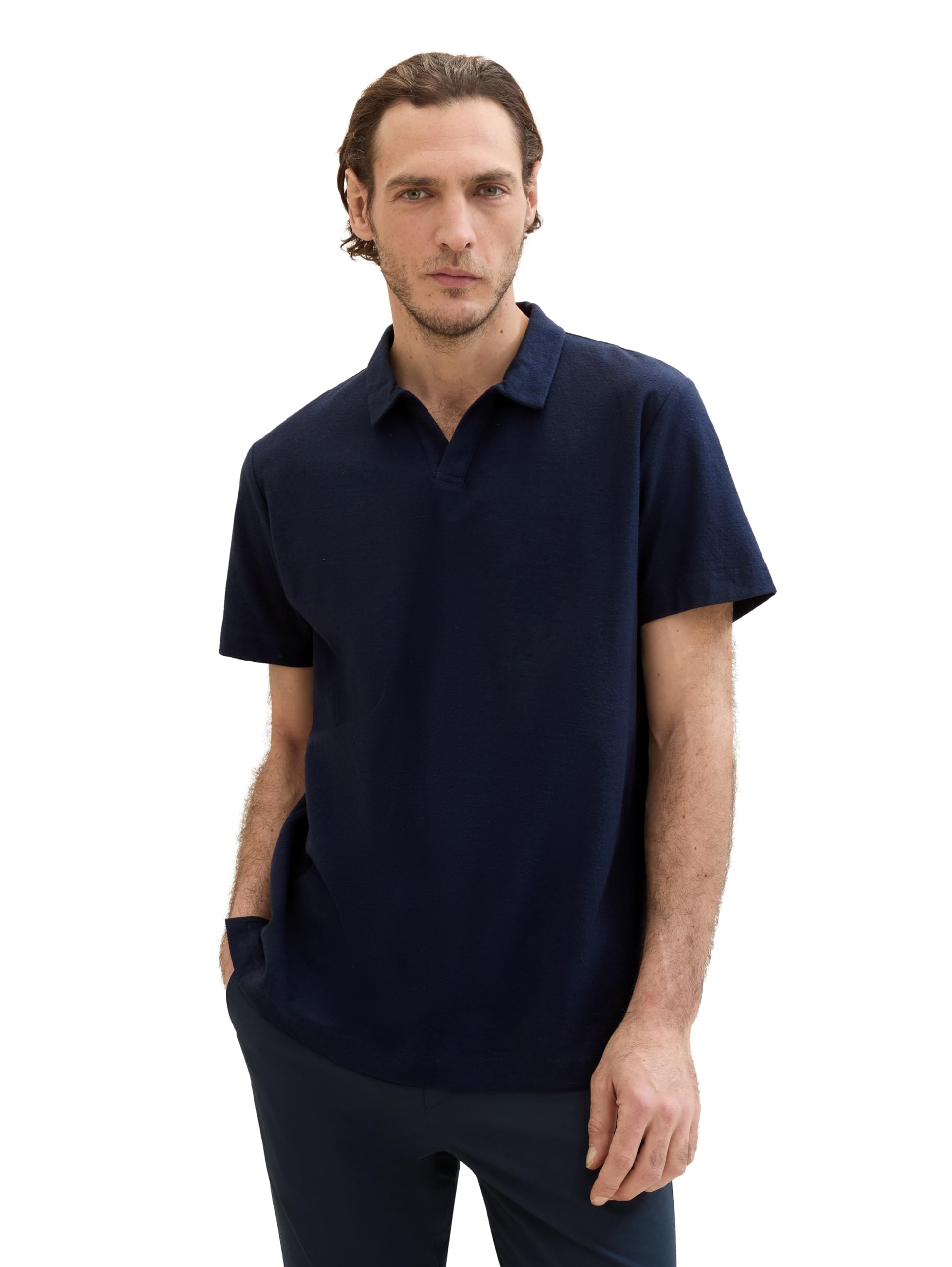 tom-tailor-herren-basic-poloshirt-mit-struktur-klassisches-poloshirt image 7