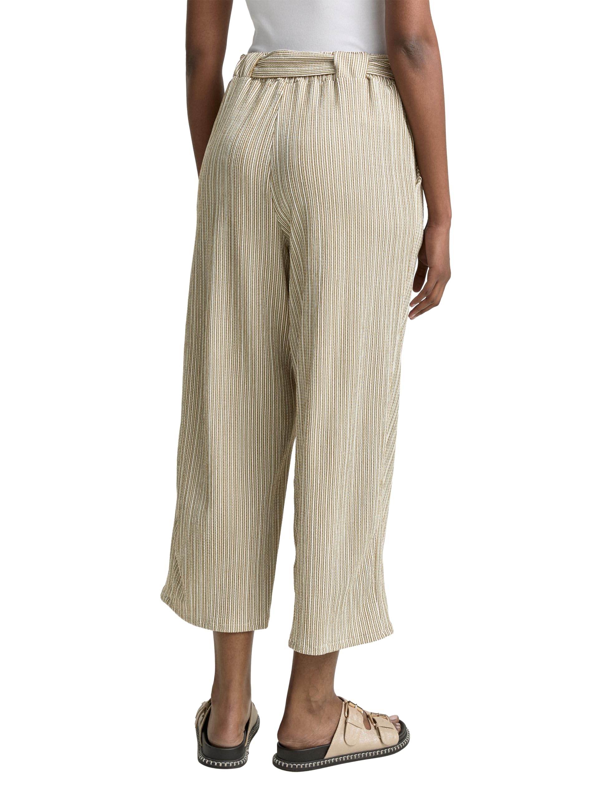 tom-tailor-denim-damen-high-waist-culotte-hose-mit-bindeg-rtel-weite-jeanshose image 2