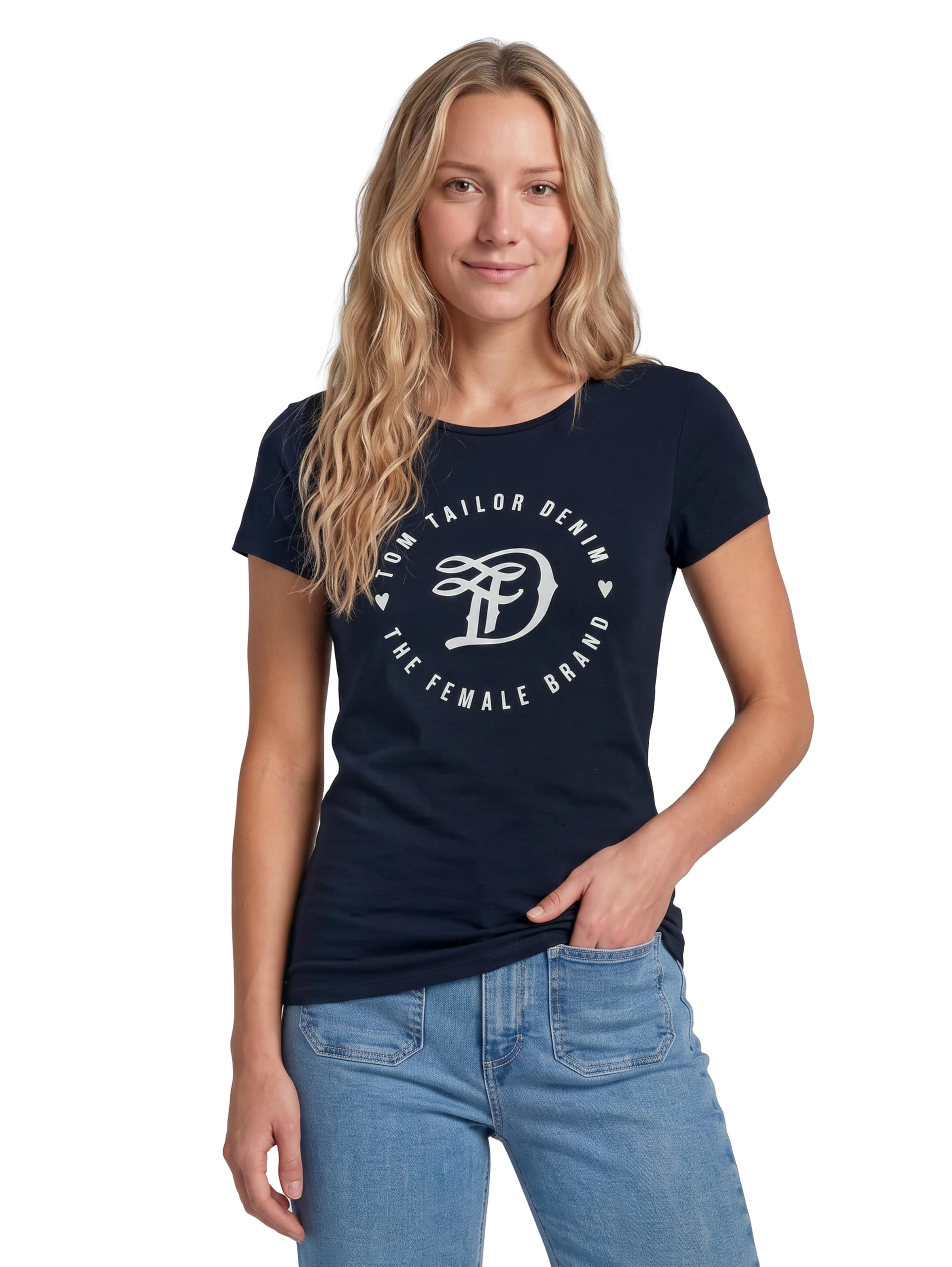 tom-tailor-denim-damen-t-shirt-mit-print-2 image 1